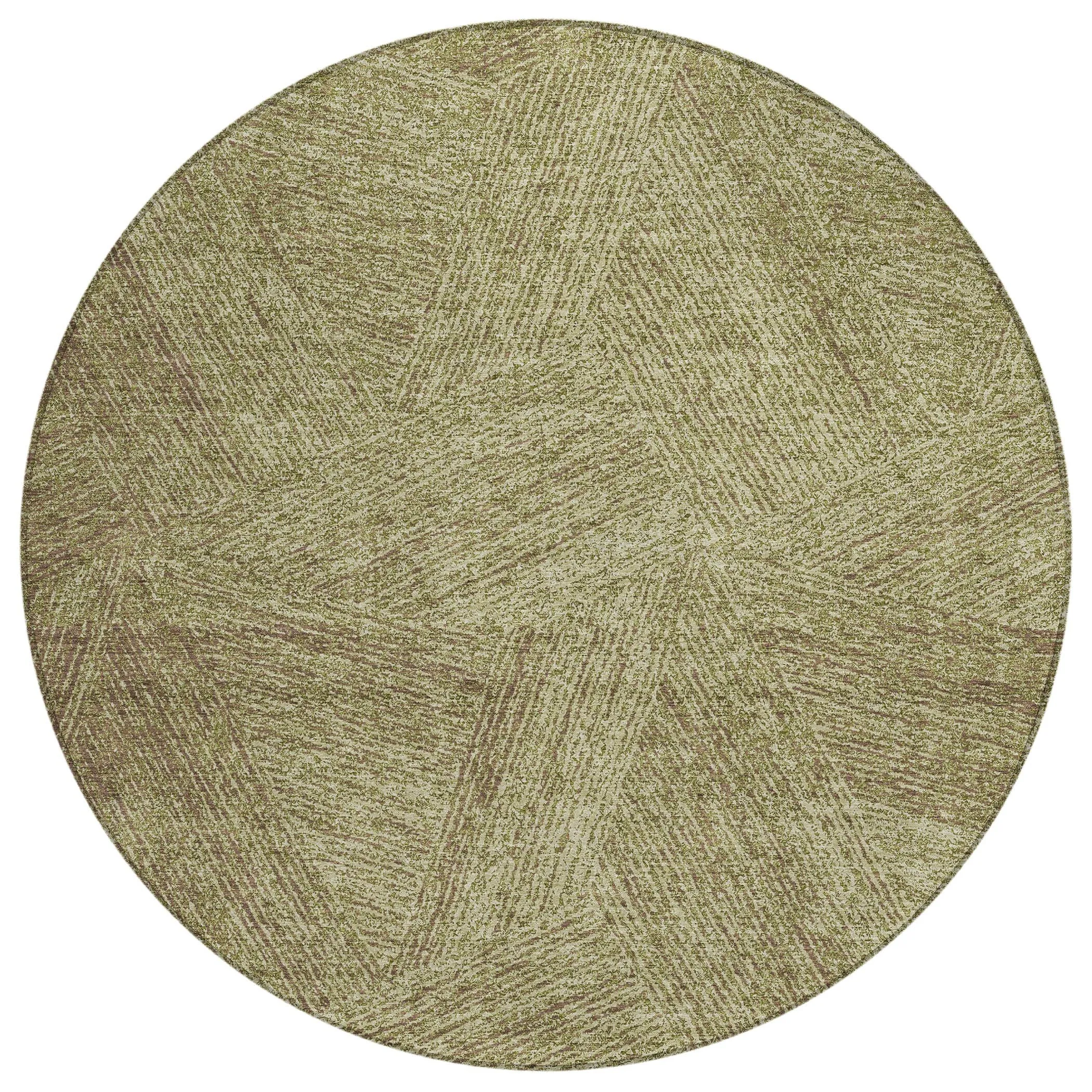 Machine Washable Indoor/ Outdoor Solid Geo Chantille Rug