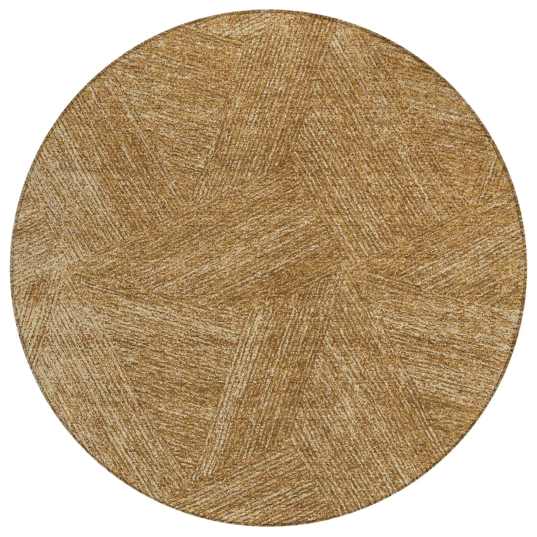 Machine Washable Indoor/ Outdoor Solid Geo Chantille Rug