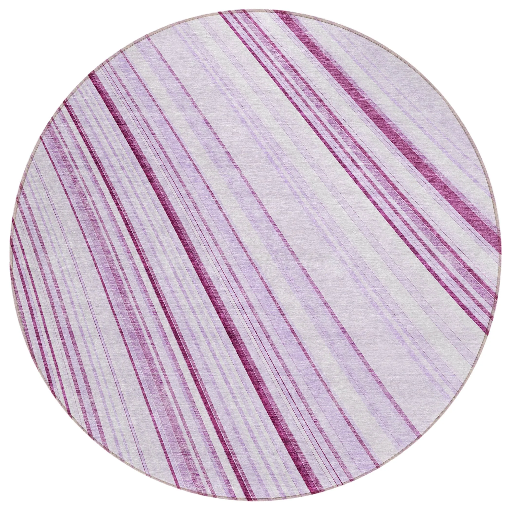 Machine Washable Indoor/ Outdoor Stripe Wave Chantille Rug