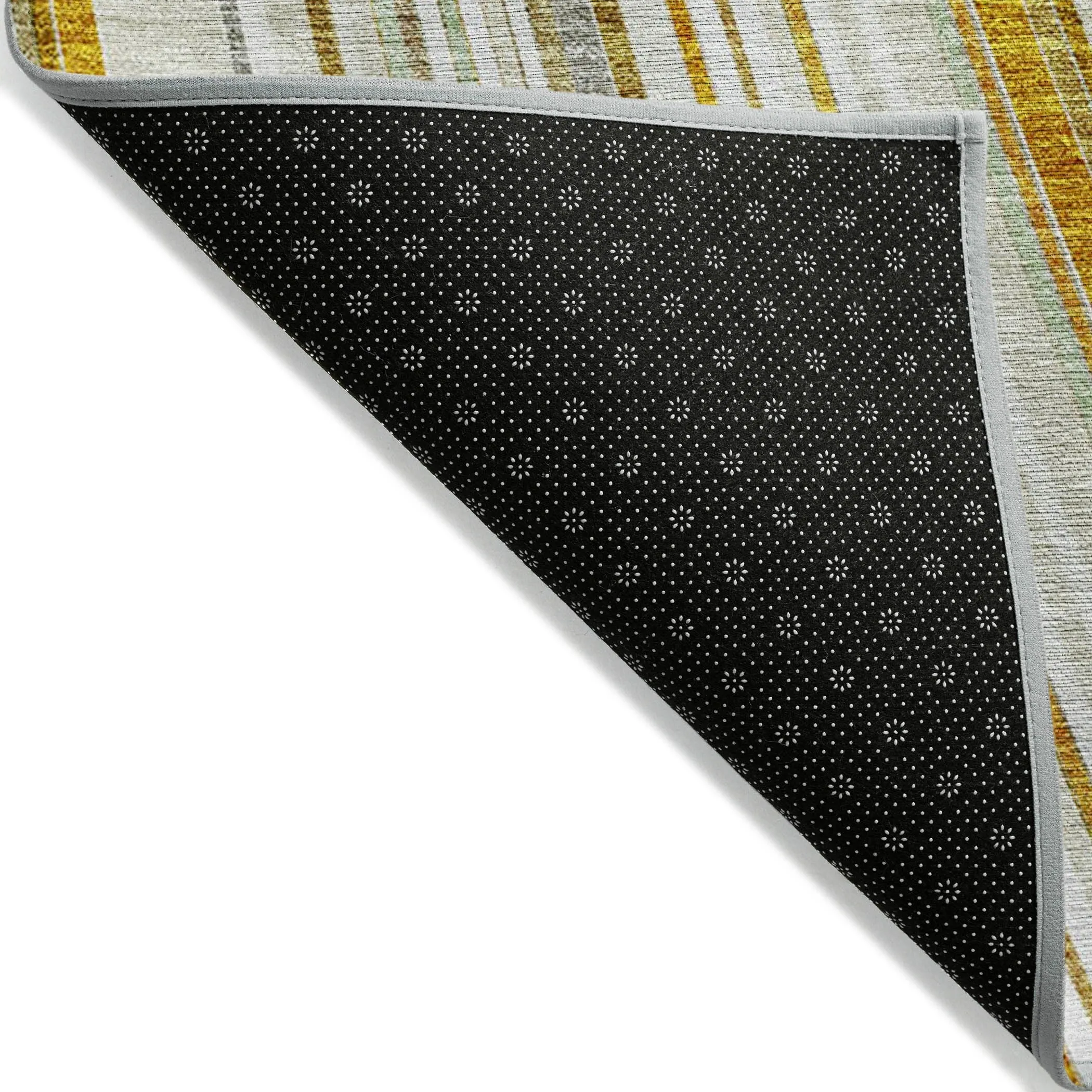 Machine Washable Indoor/ Outdoor Stripe Wave Chantille Rug