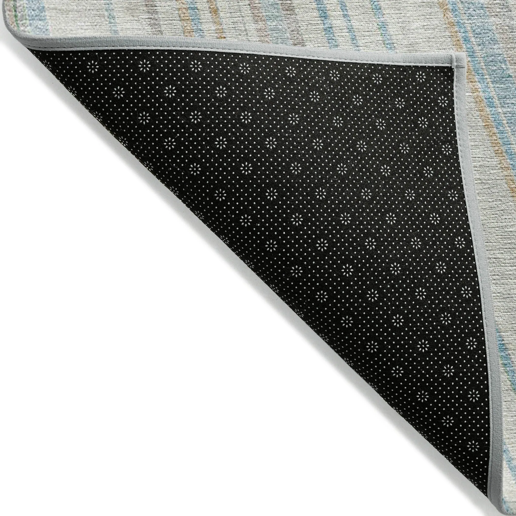 Machine Washable Indoor/ Outdoor Stripe Wave Chantille Rug