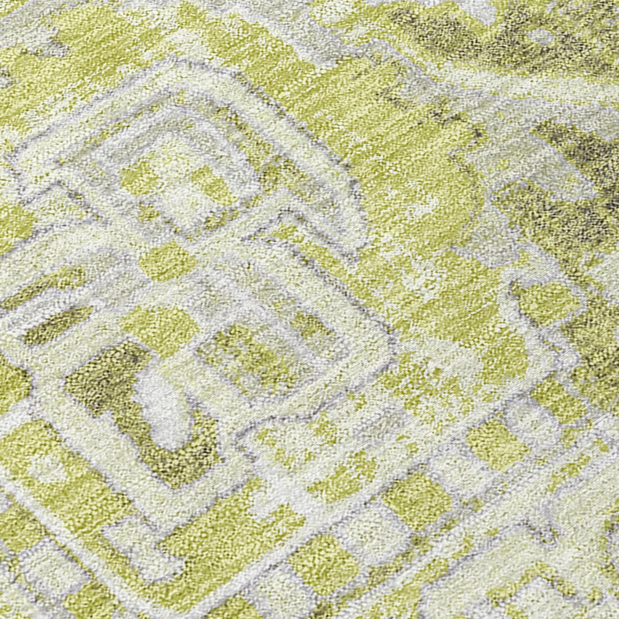 Machine Washable Indoor/ Outdoor Traditional Boho Chantille Rug