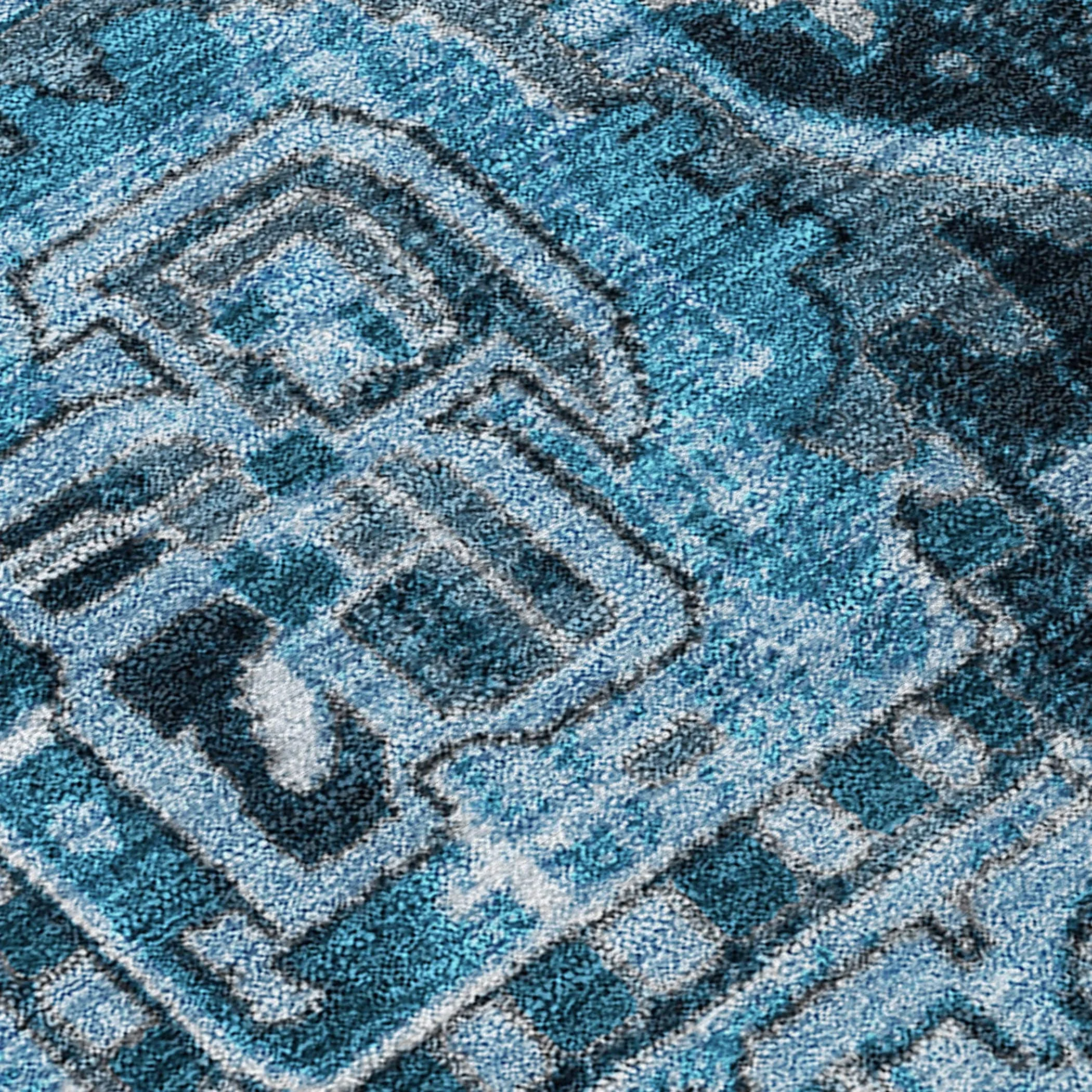 Machine Washable Indoor/ Outdoor Traditional Boho Chantille Rug