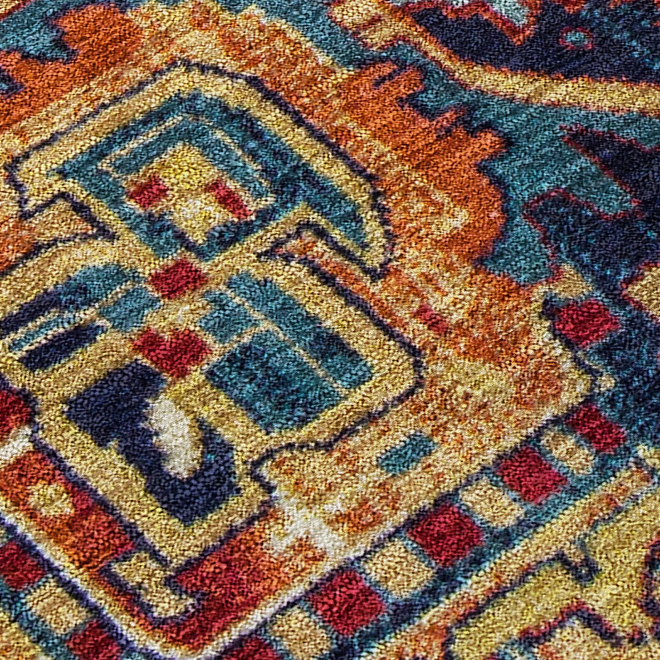 Machine Washable Indoor/ Outdoor Traditional Boho Chantille Rug