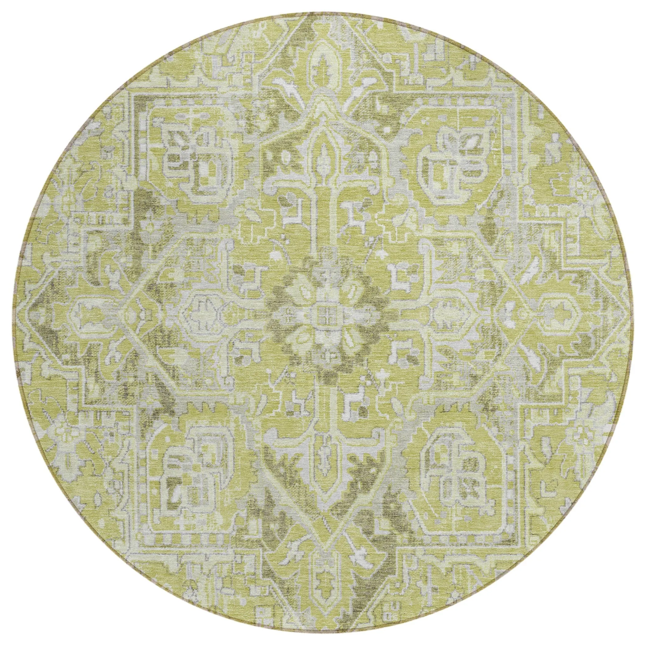 Machine Washable Indoor/ Outdoor Traditional Boho Chantille Rug