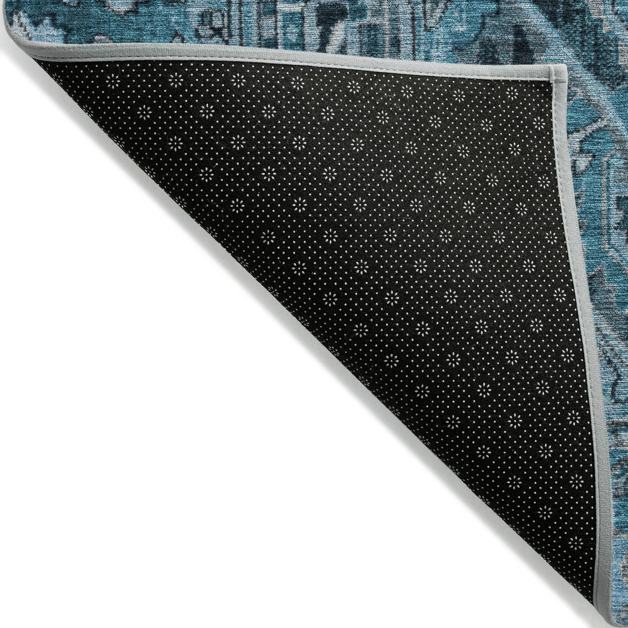 Machine Washable Indoor/ Outdoor Traditional Boho Chantille Rug