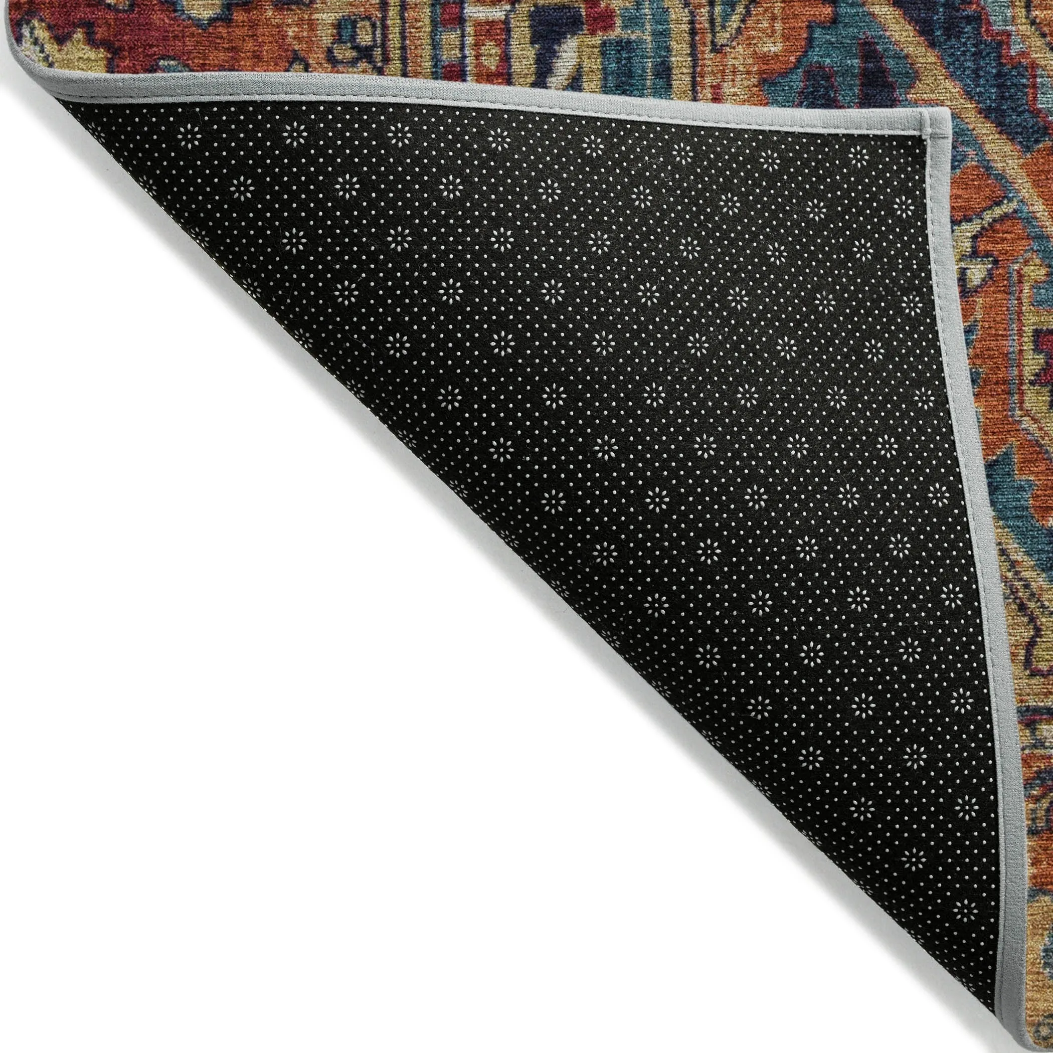 Machine Washable Indoor/ Outdoor Traditional Boho Chantille Rug
