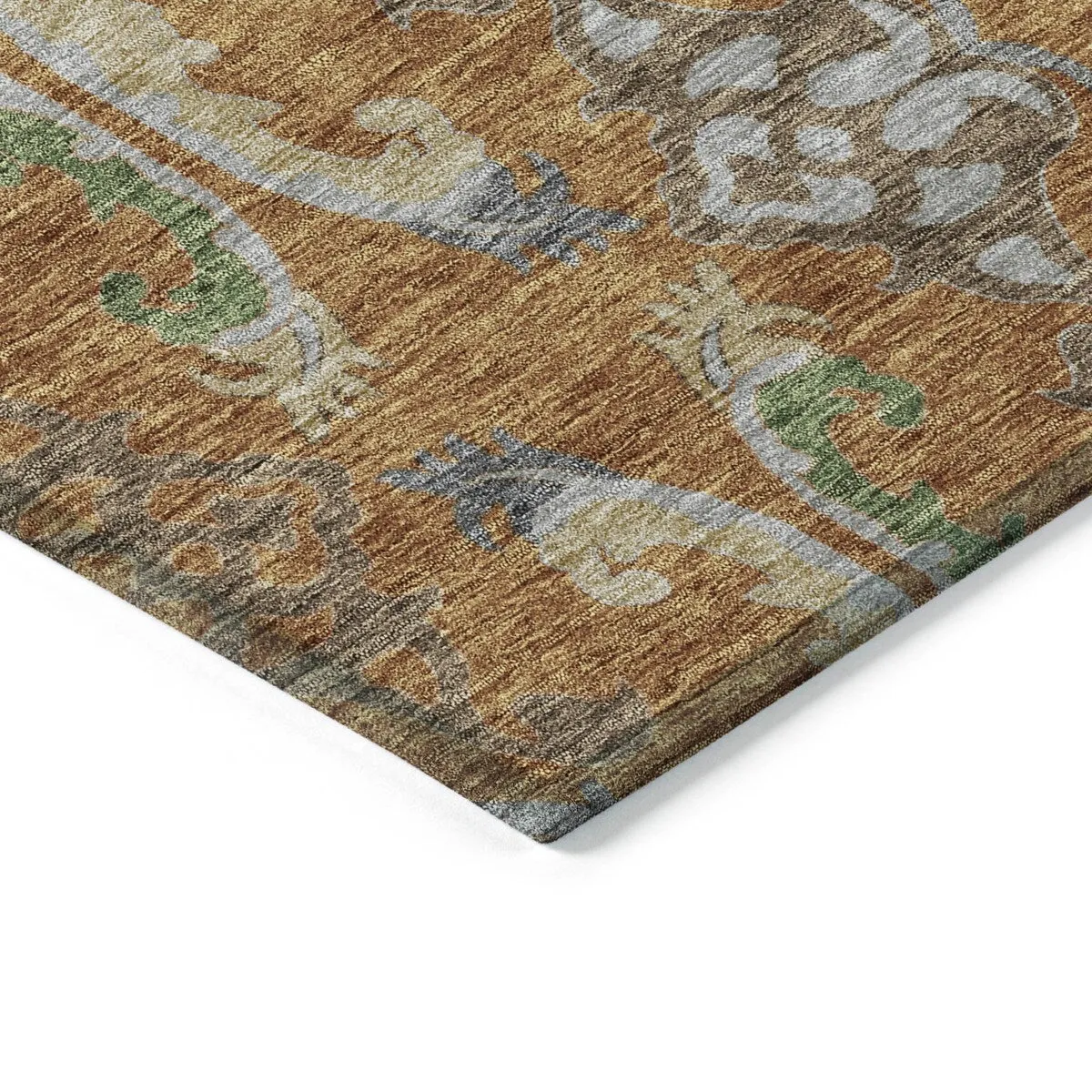 Machine Washable Indoor/ Outdoor Traditional Craftsman Chantille Rug