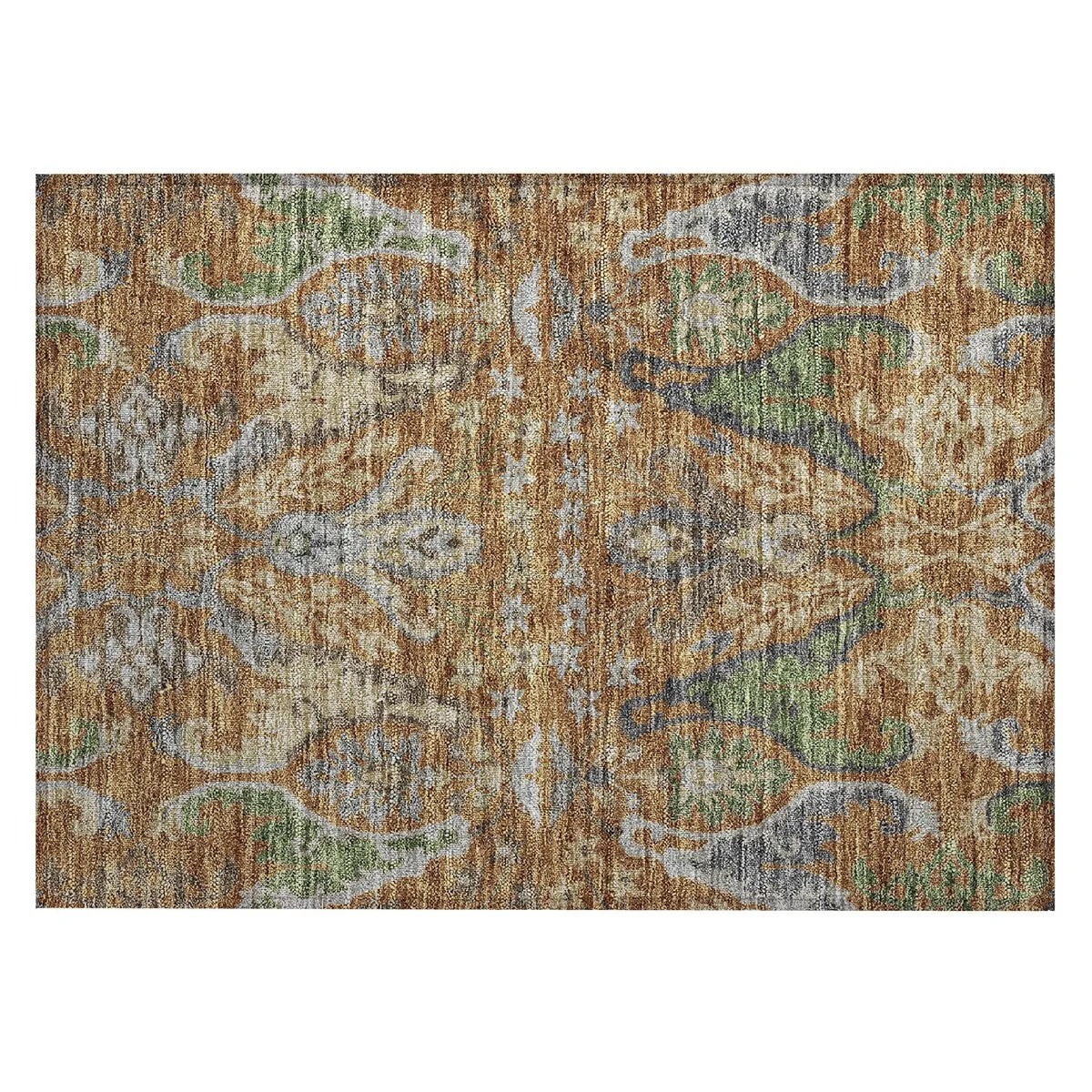 Machine Washable Indoor/ Outdoor Traditional Craftsman Chantille Rug