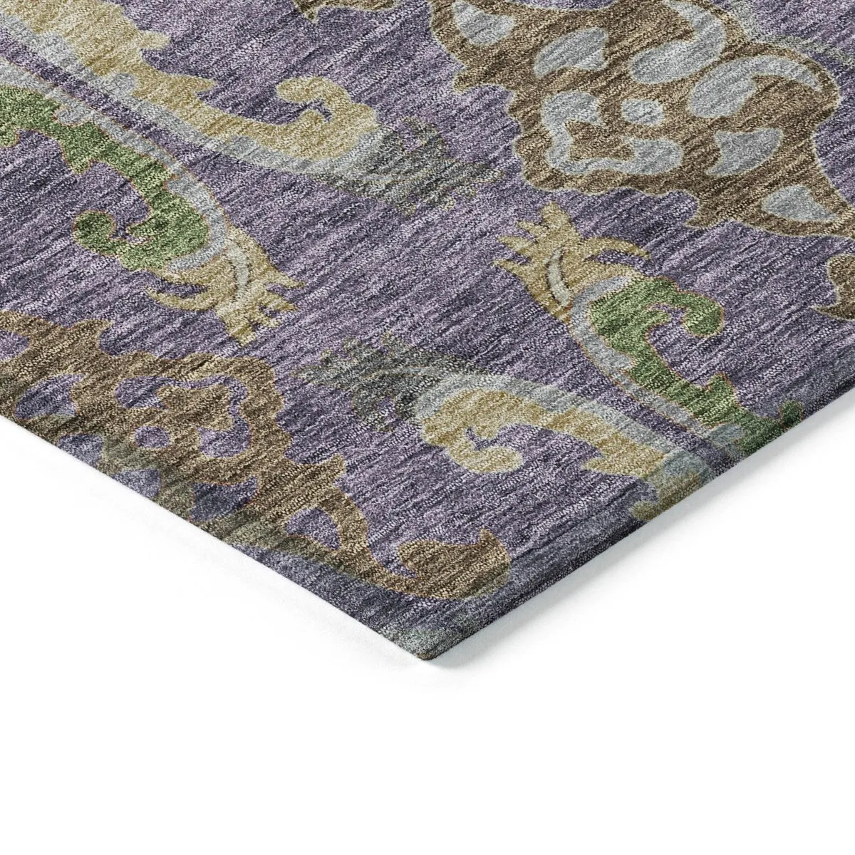 Machine Washable Indoor/ Outdoor Traditional Craftsman Chantille Rug