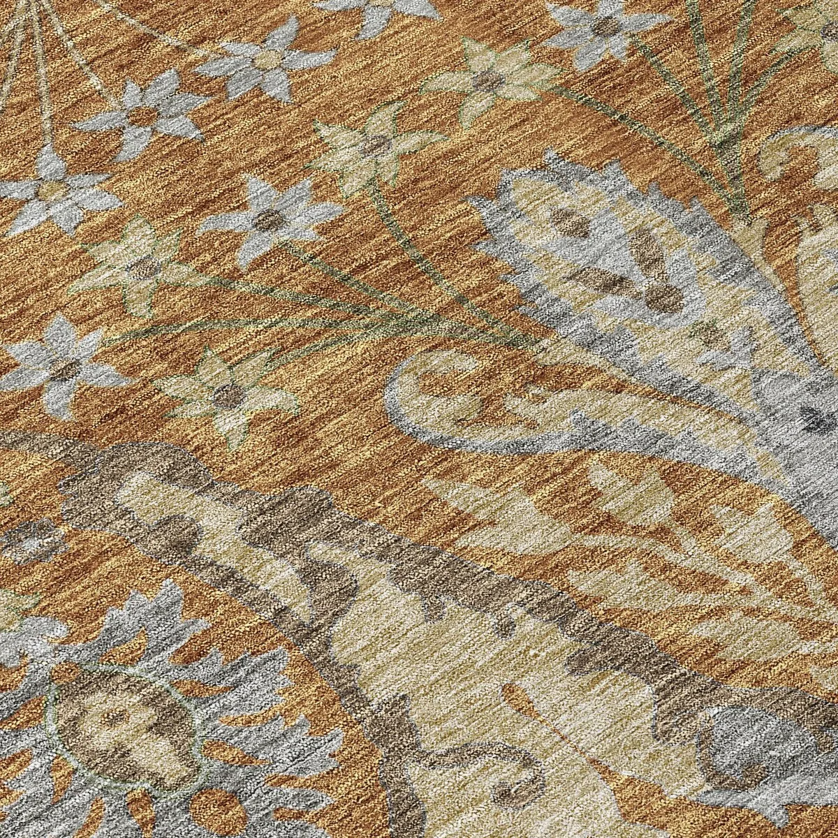Machine Washable Indoor/ Outdoor Traditional Craftsman Chantille Rug