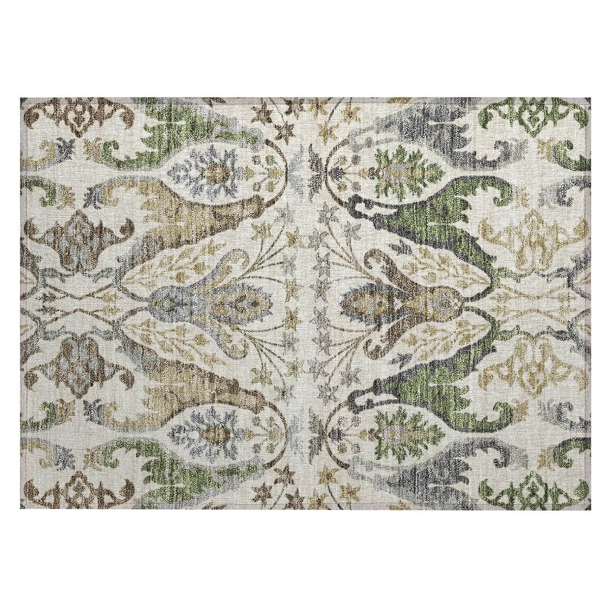 Machine Washable Indoor/ Outdoor Traditional Craftsman Chantille Rug