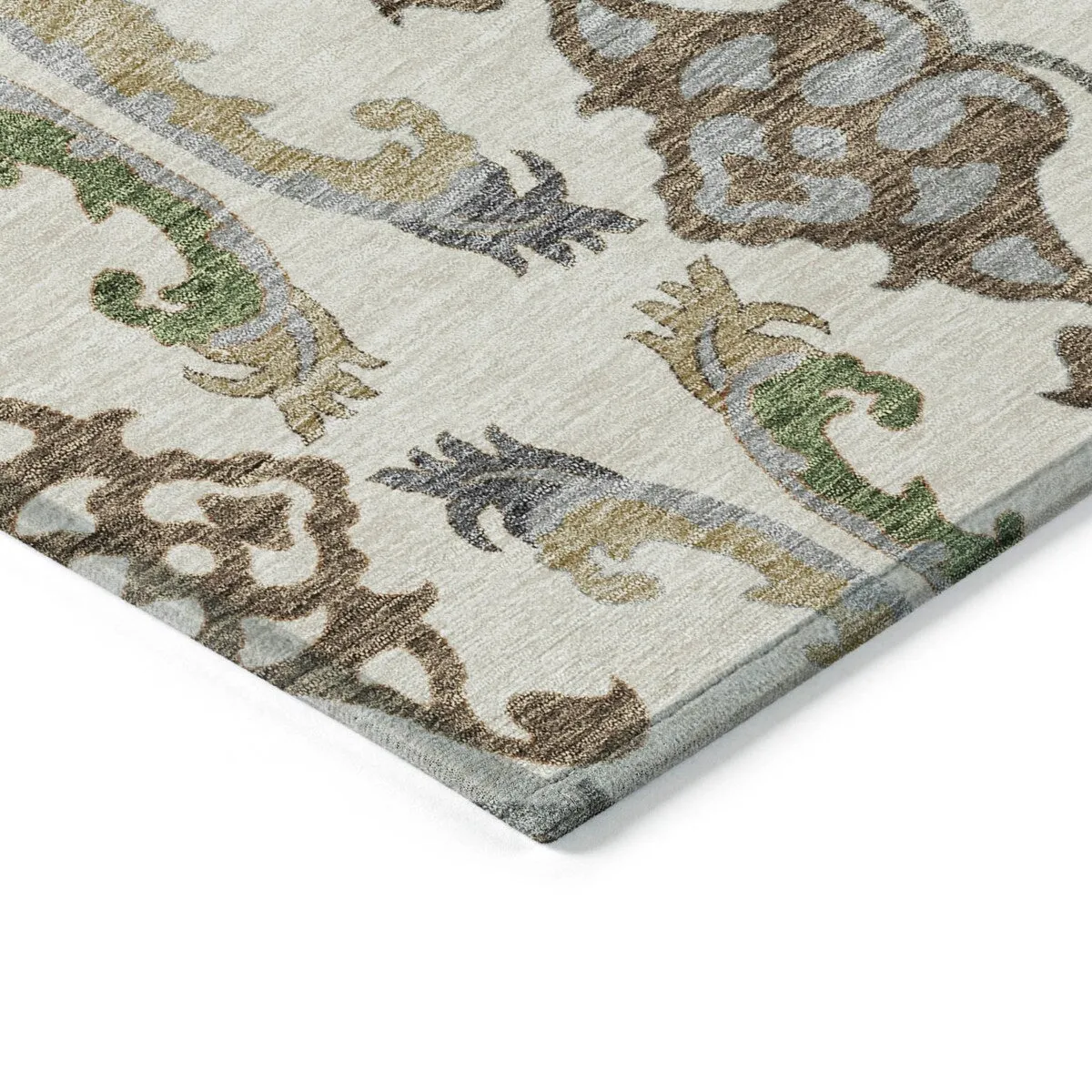 Machine Washable Indoor/ Outdoor Traditional Craftsman Chantille Rug