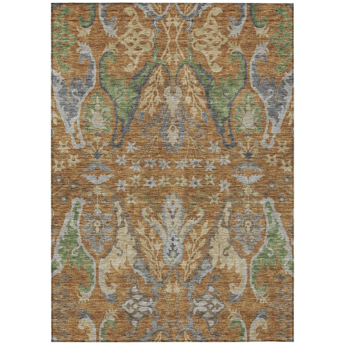 Machine Washable Indoor/ Outdoor Traditional Craftsman Chantille Rug