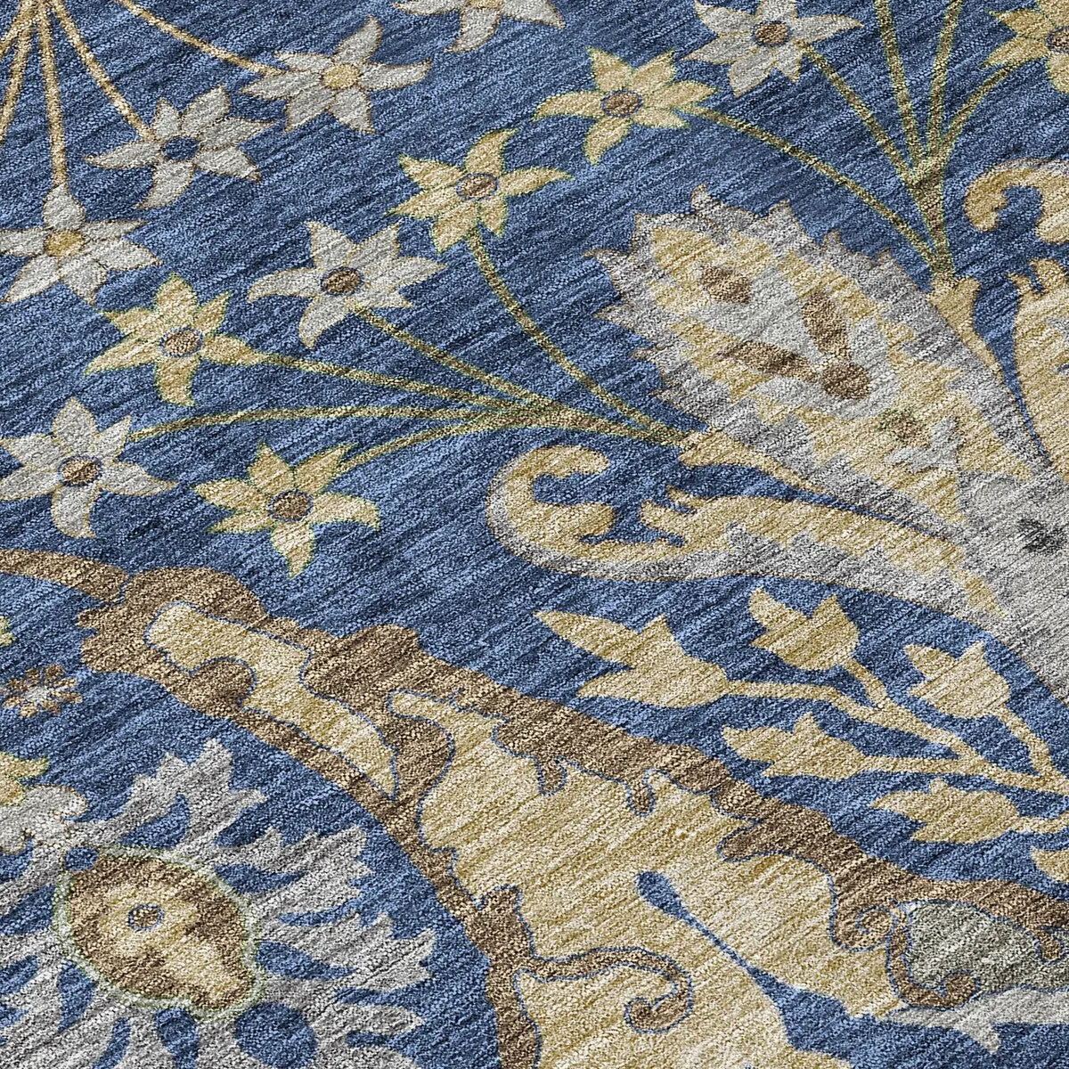 Machine Washable Indoor/ Outdoor Traditional Craftsman Chantille Rug