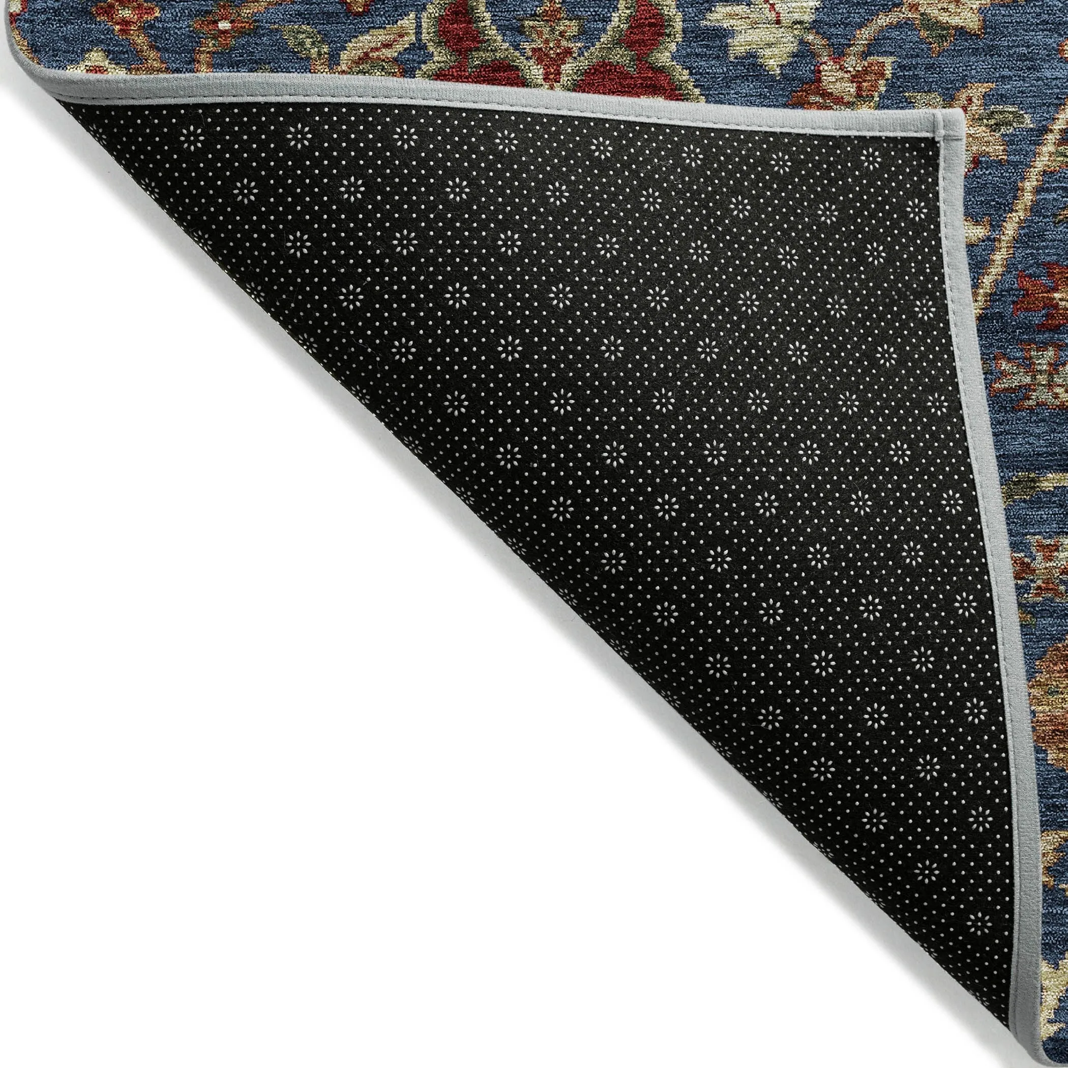 Machine Washable Indoor/ Outdoor Traditional Kashan Chantille Rug