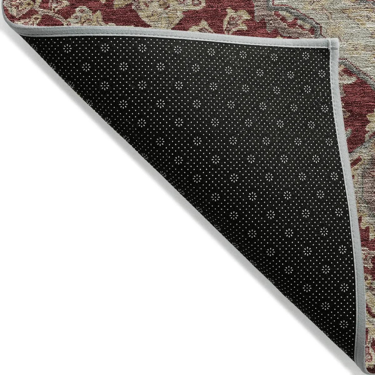 Machine Washable Indoor/ Outdoor Traditional Medallion Chantille Rug
