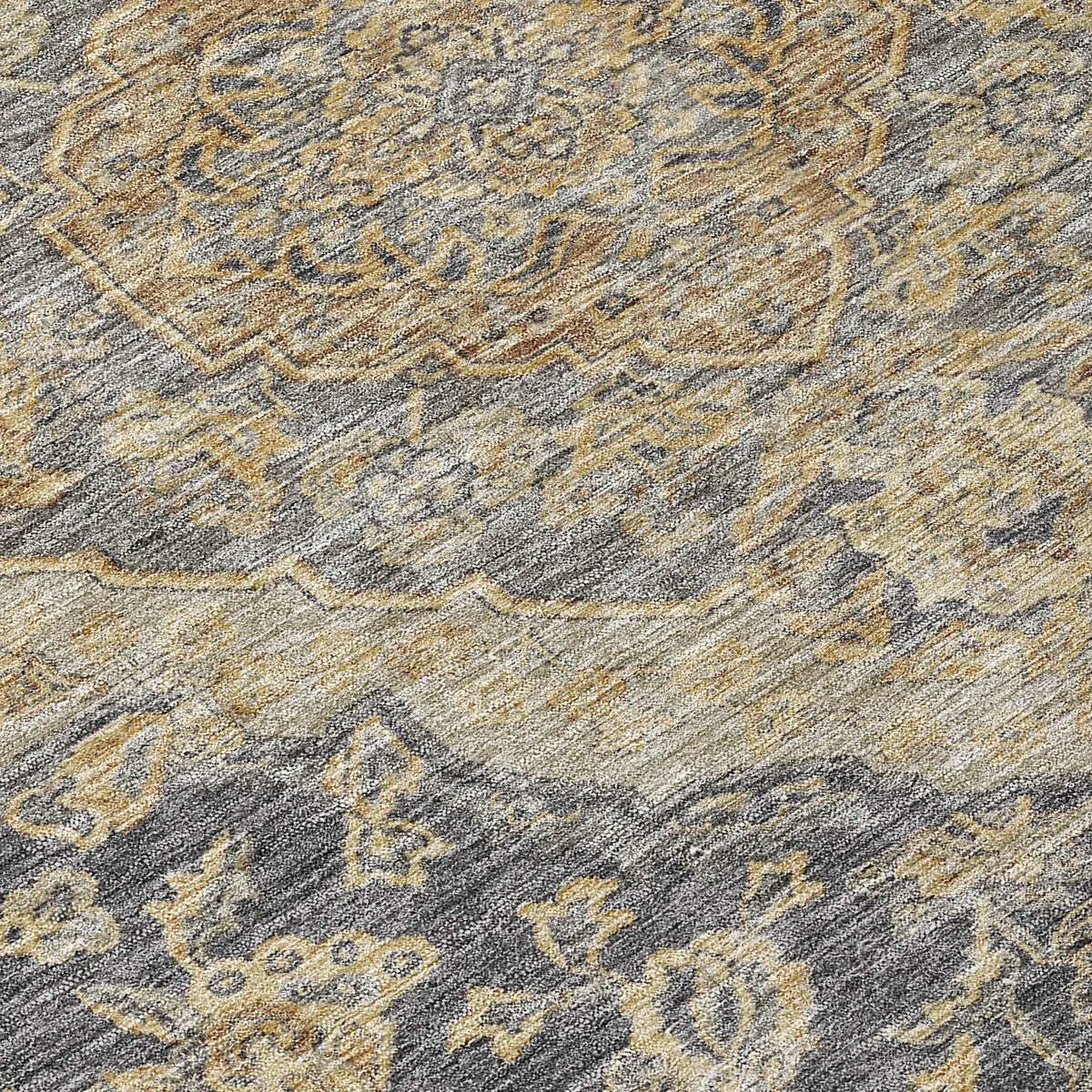 Machine Washable Indoor/ Outdoor Traditional Medallion Chantille Rug