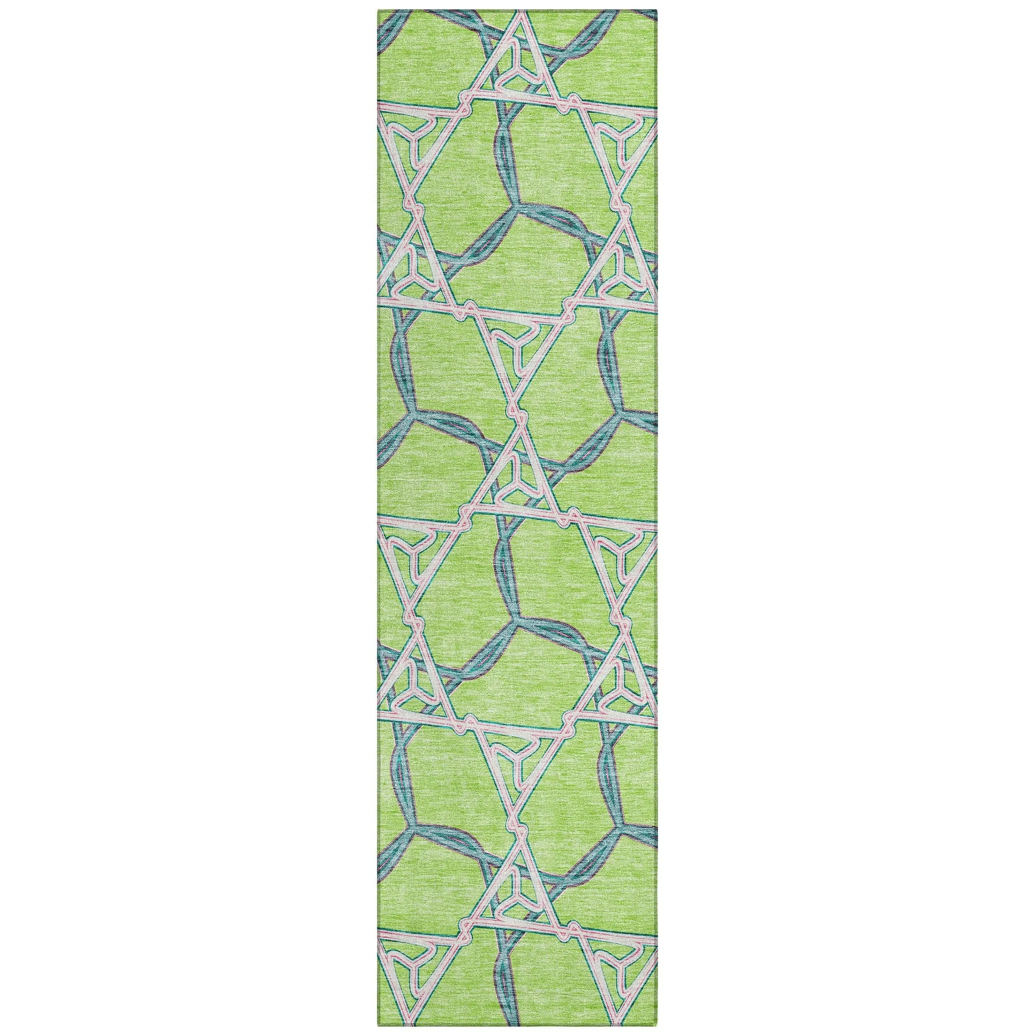 Machine Washable Indoor/ Outdoor Transitional Links Chantille Rug