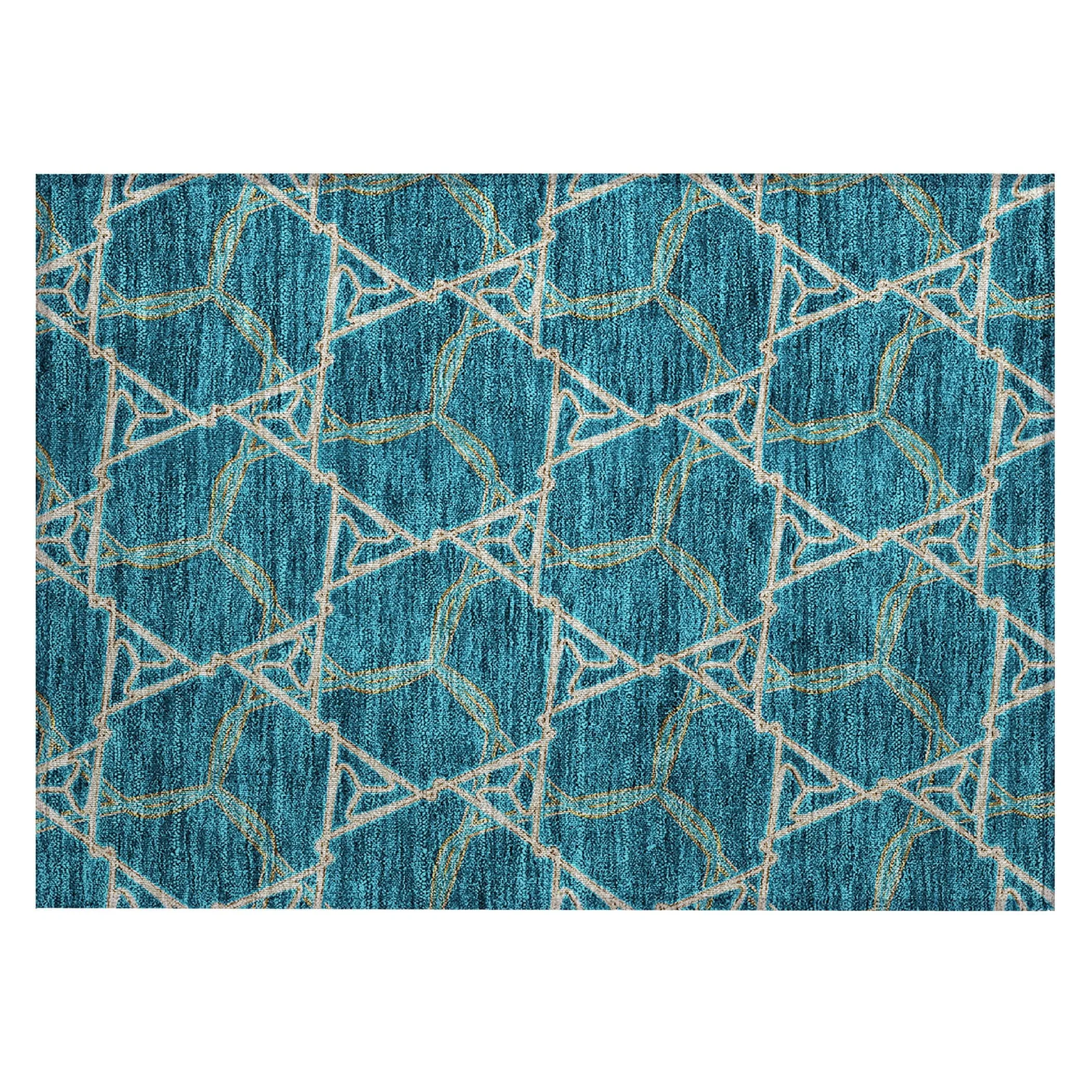 Machine Washable Indoor/ Outdoor Transitional Links Chantille Rug
