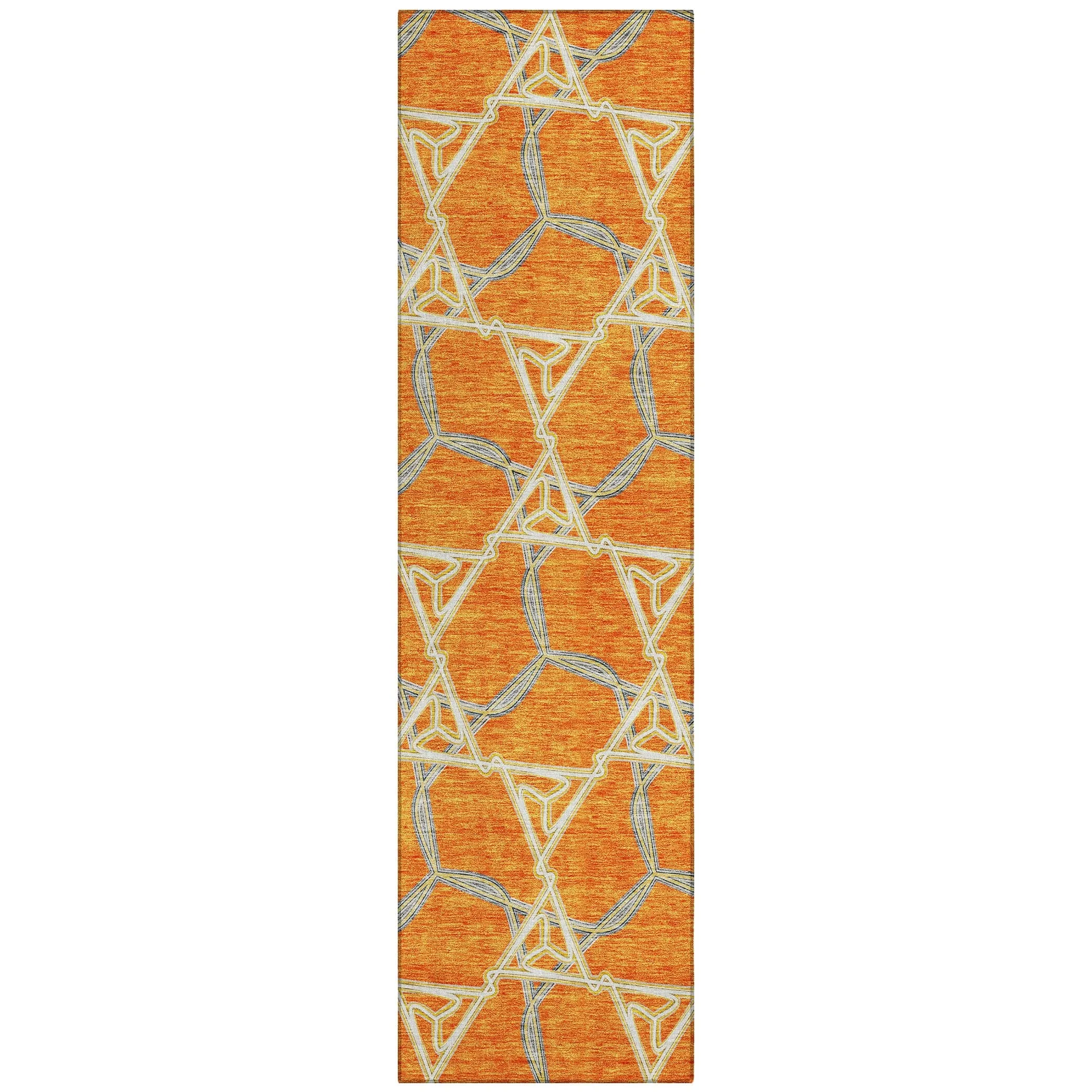 Machine Washable Indoor/ Outdoor Transitional Links Chantille Rug