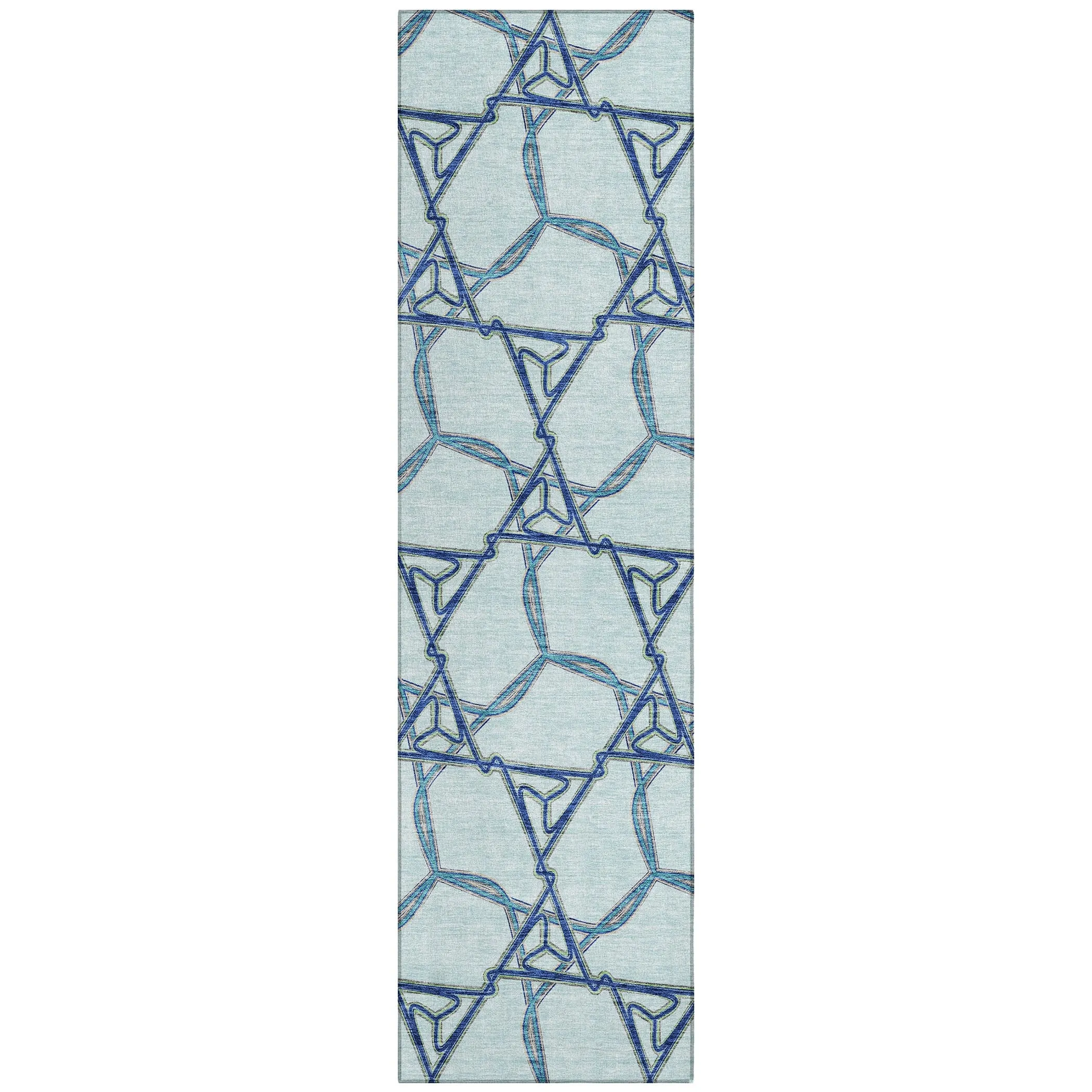 Machine Washable Indoor/ Outdoor Transitional Links Chantille Rug