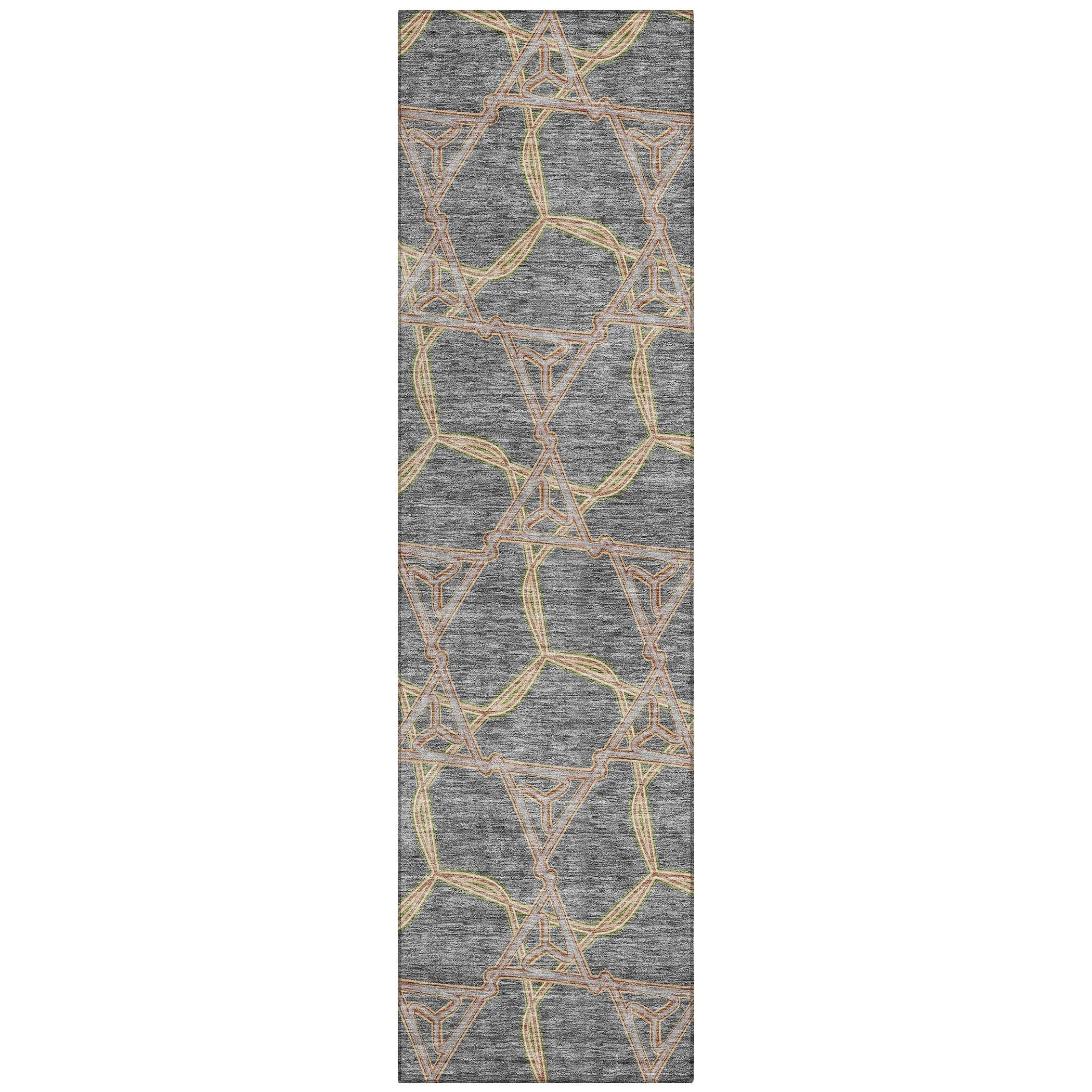 Machine Washable Indoor/ Outdoor Transitional Links Chantille Rug