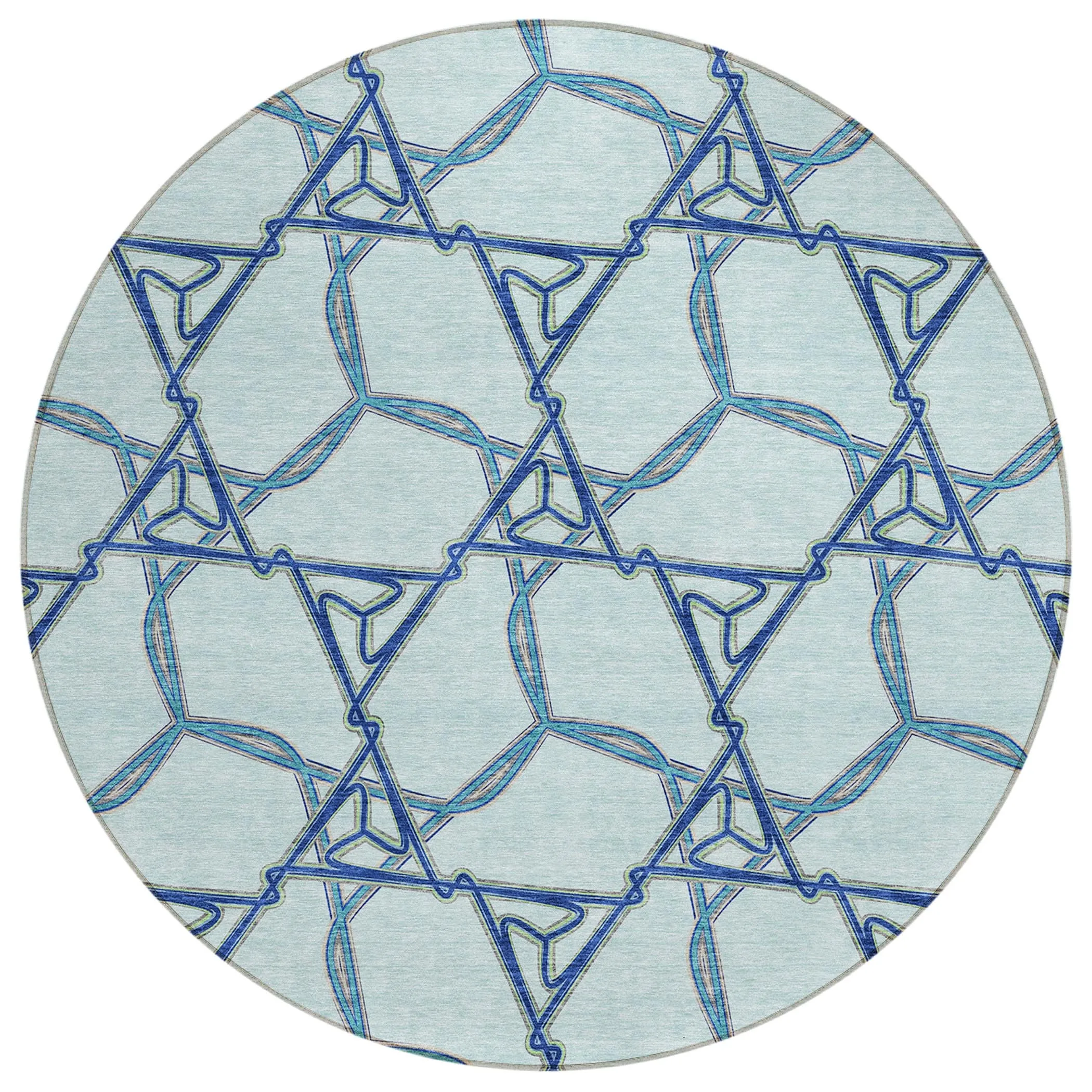 Machine Washable Indoor/ Outdoor Transitional Links Chantille Rug