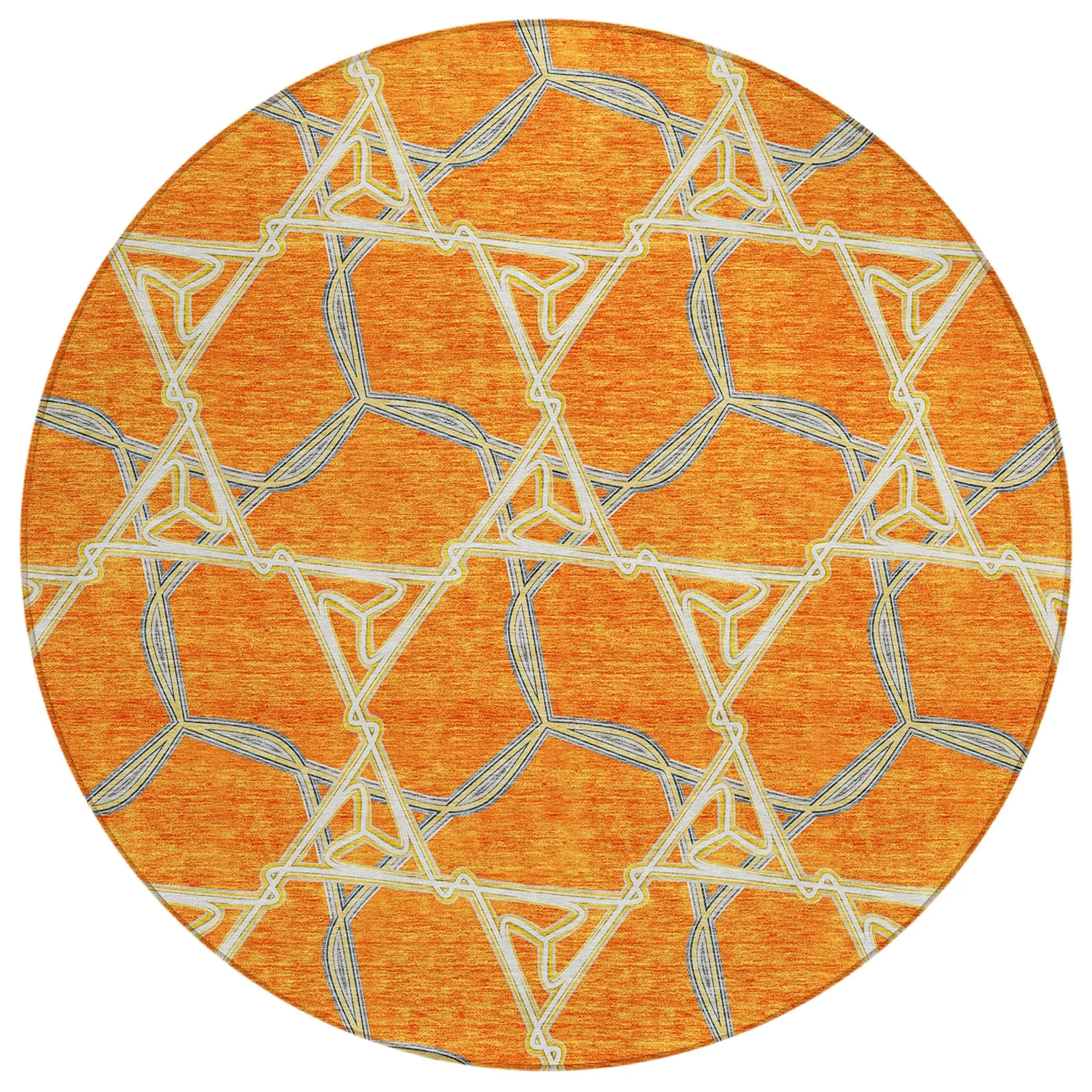 Machine Washable Indoor/ Outdoor Transitional Links Chantille Rug