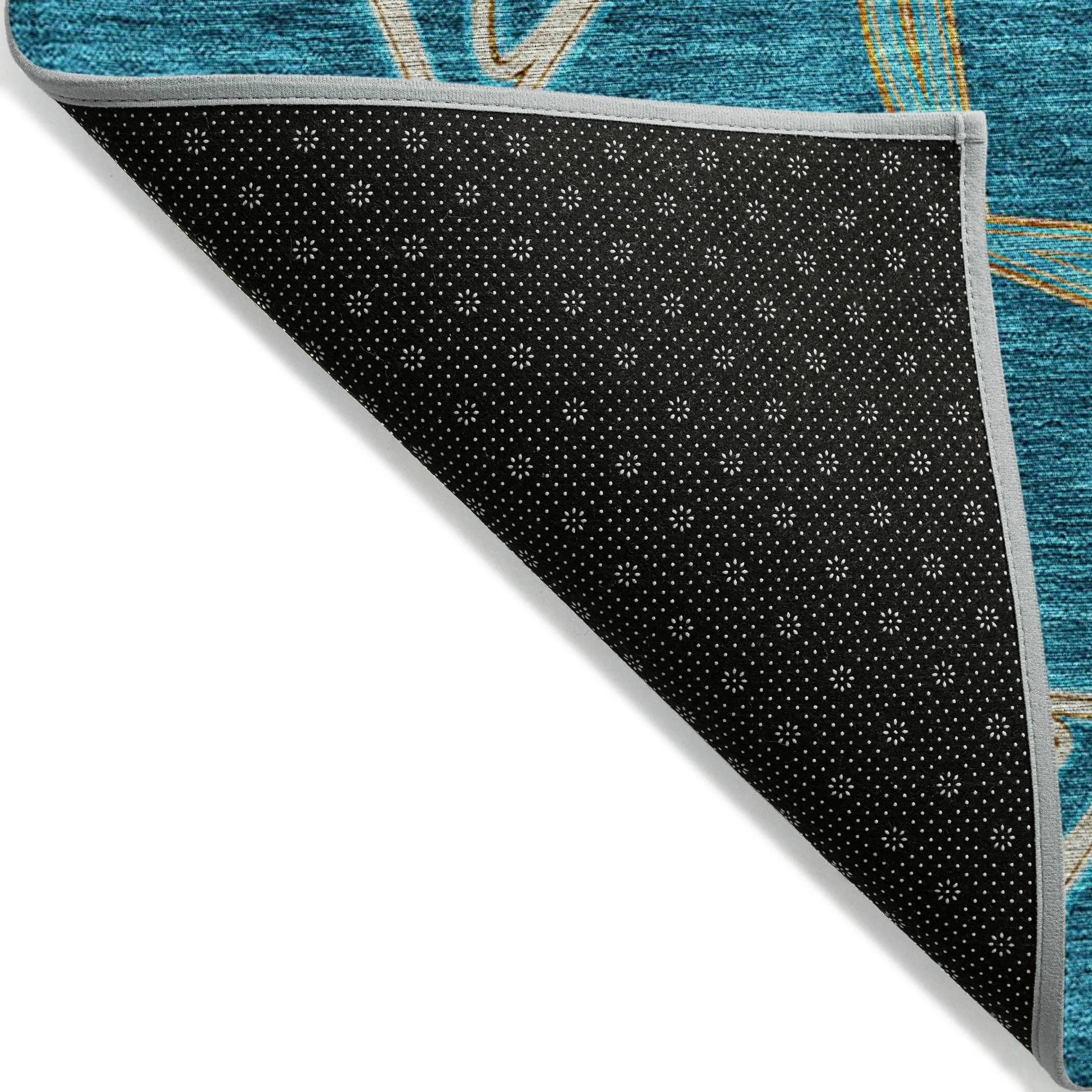 Machine Washable Indoor/ Outdoor Transitional Links Chantille Rug