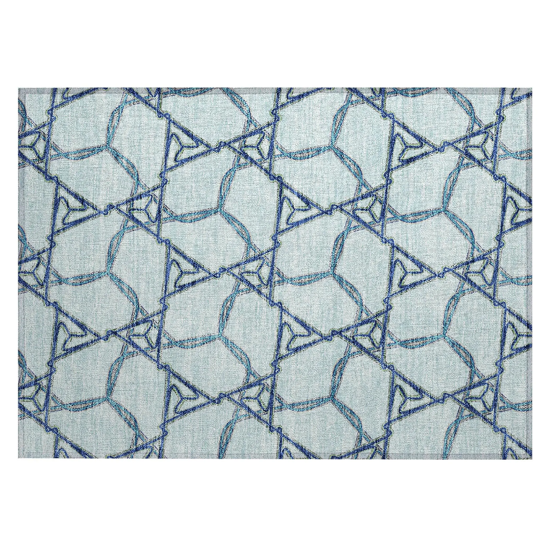 Machine Washable Indoor/ Outdoor Transitional Links Chantille Rug