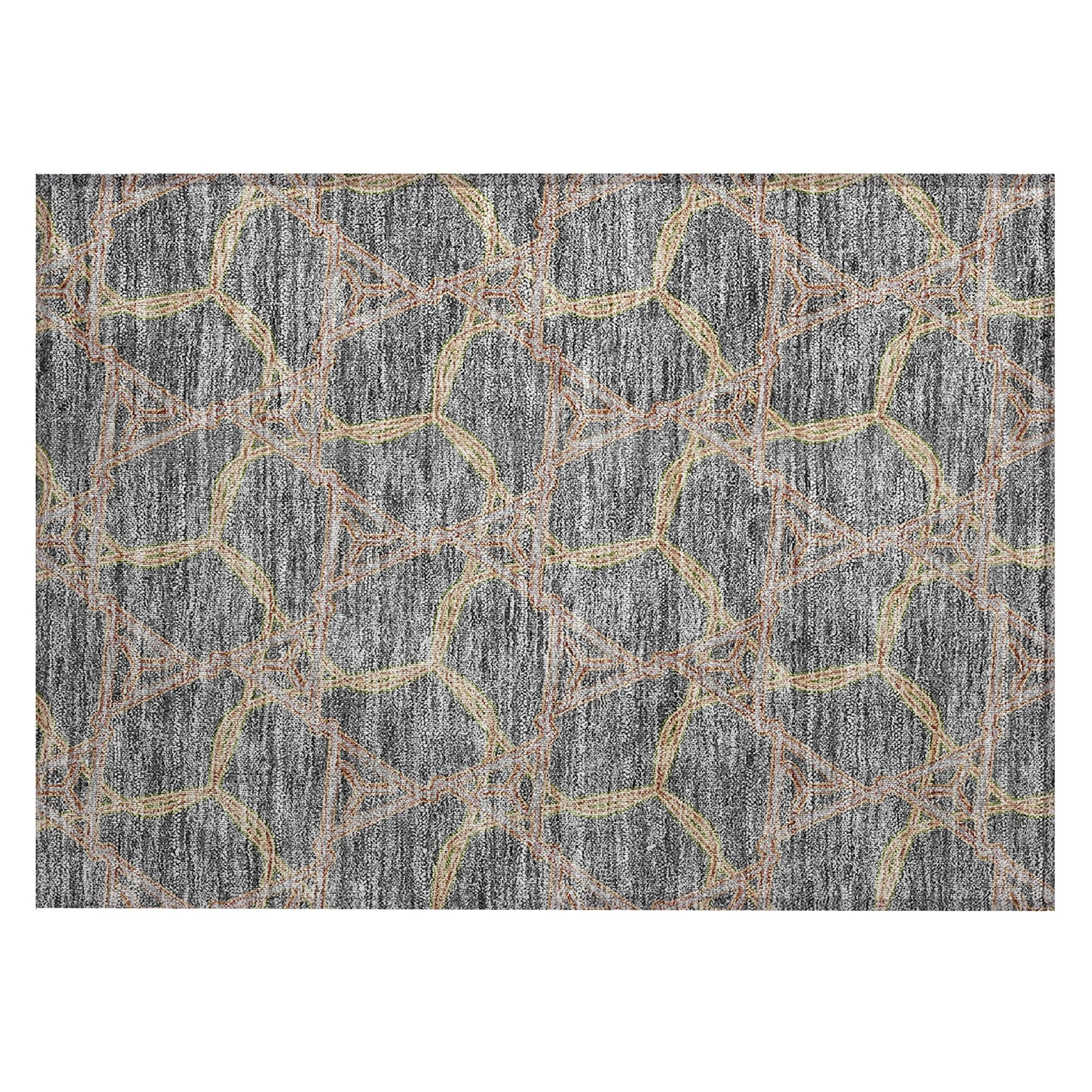 Machine Washable Indoor/ Outdoor Transitional Links Chantille Rug