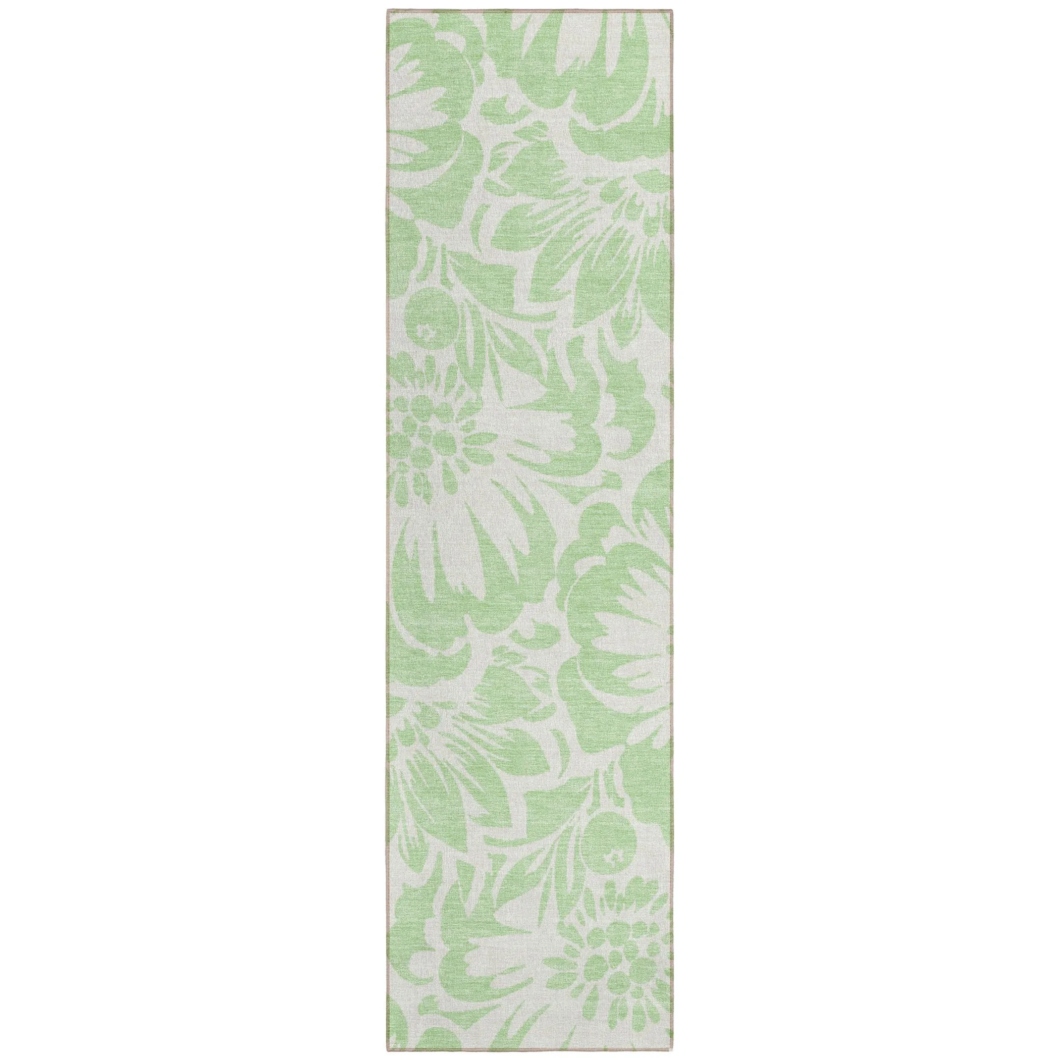 Machine Washable Indoor/ Outdoor Whimsy Floral Chantille Rug