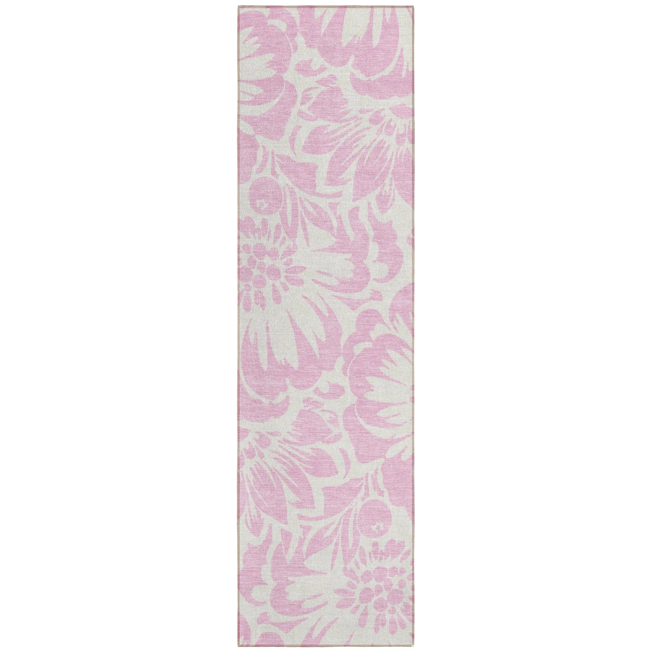 Machine Washable Indoor/ Outdoor Whimsy Floral Chantille Rug