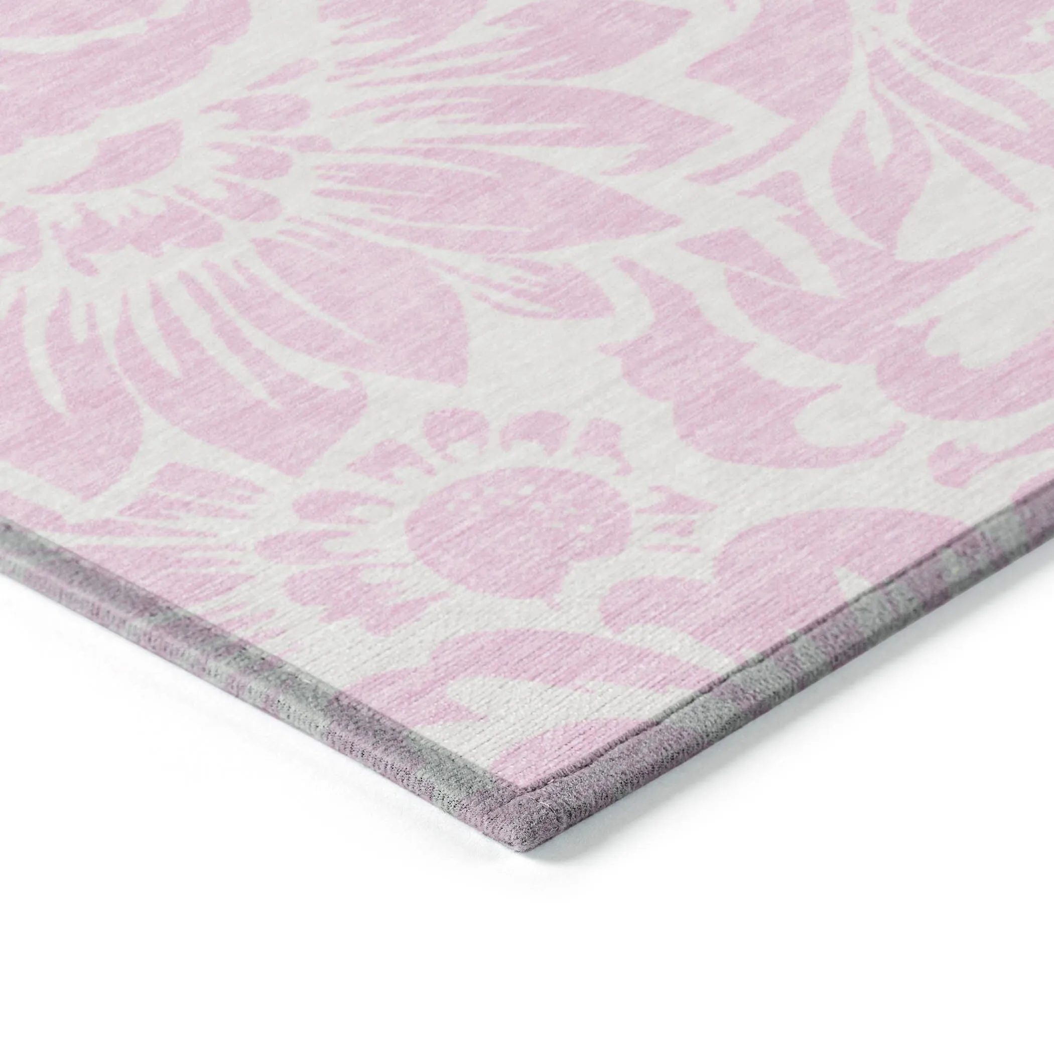 Machine Washable Indoor/ Outdoor Whimsy Floral Chantille Rug
