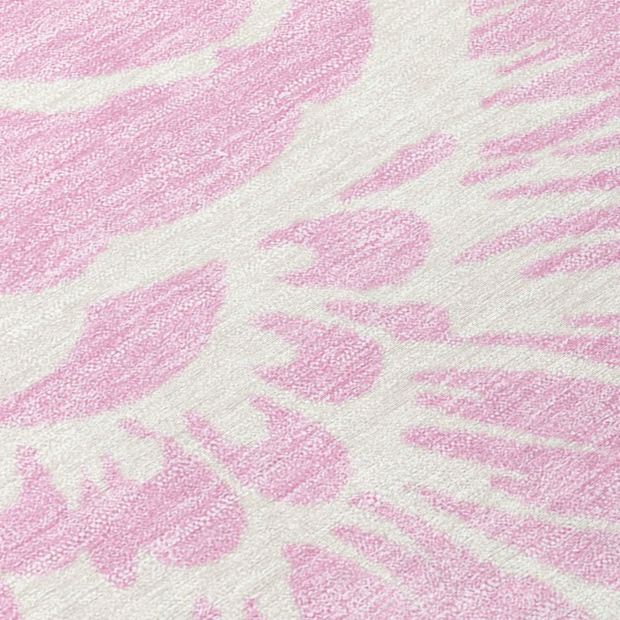 Machine Washable Indoor/ Outdoor Whimsy Floral Chantille Rug