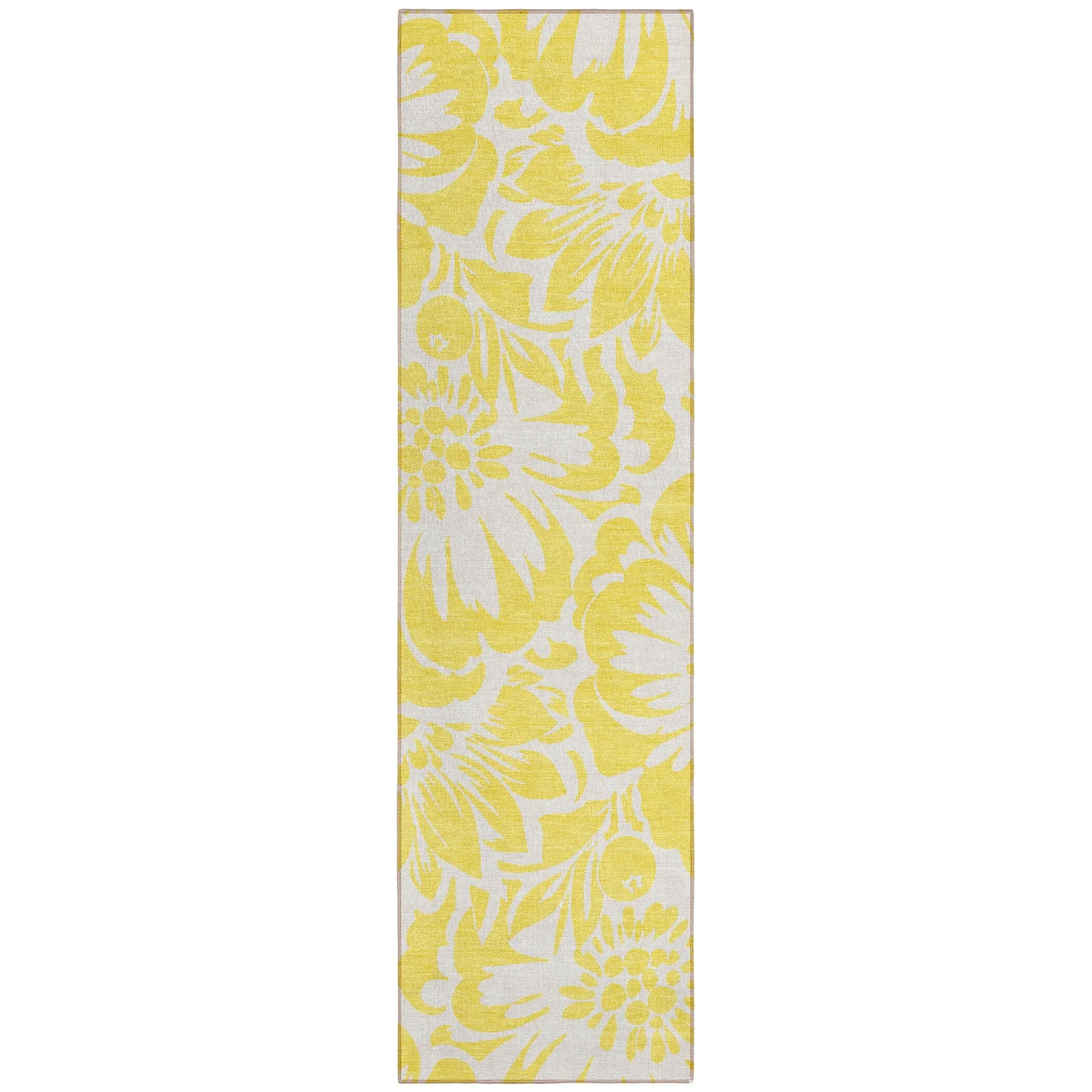 Machine Washable Indoor/ Outdoor Whimsy Floral Chantille Rug