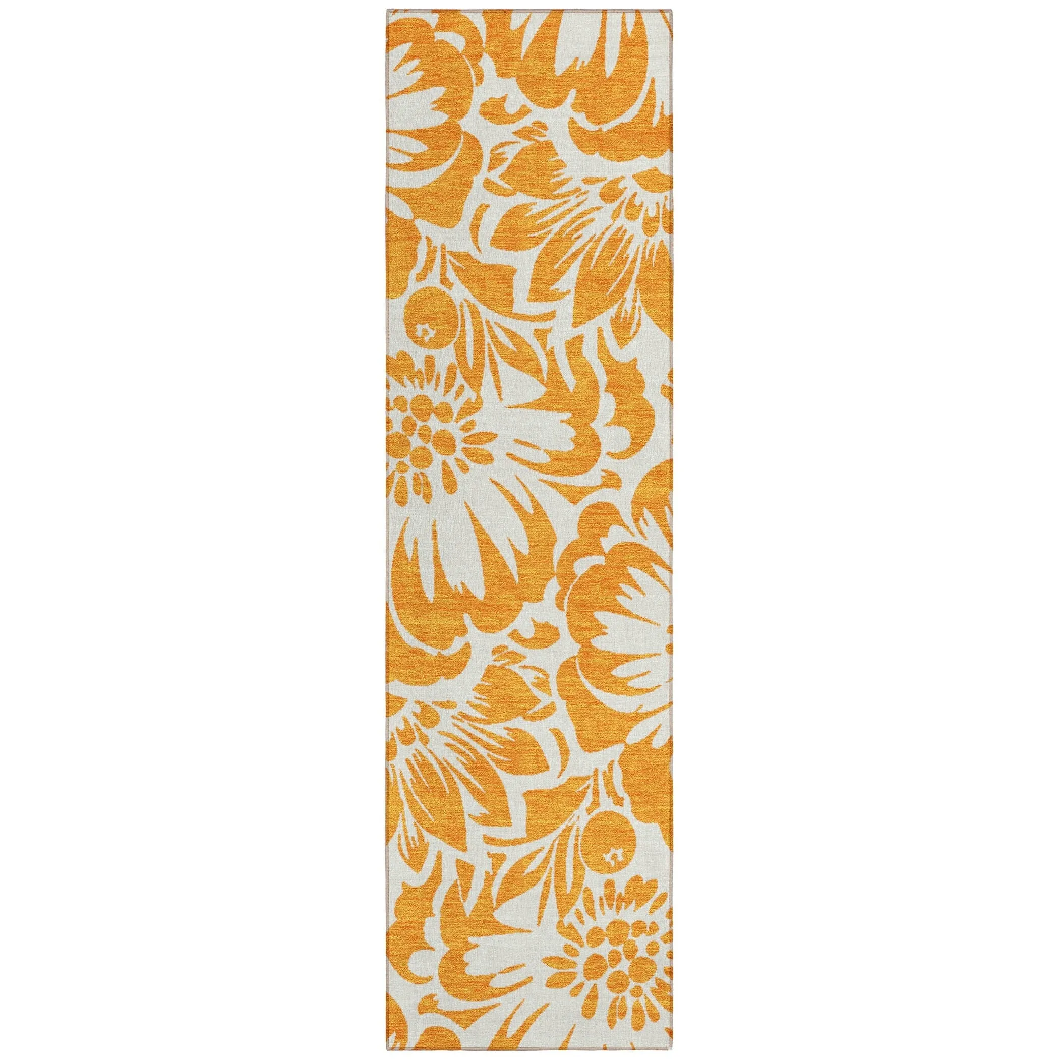 Machine Washable Indoor/ Outdoor Whimsy Floral Chantille Rug