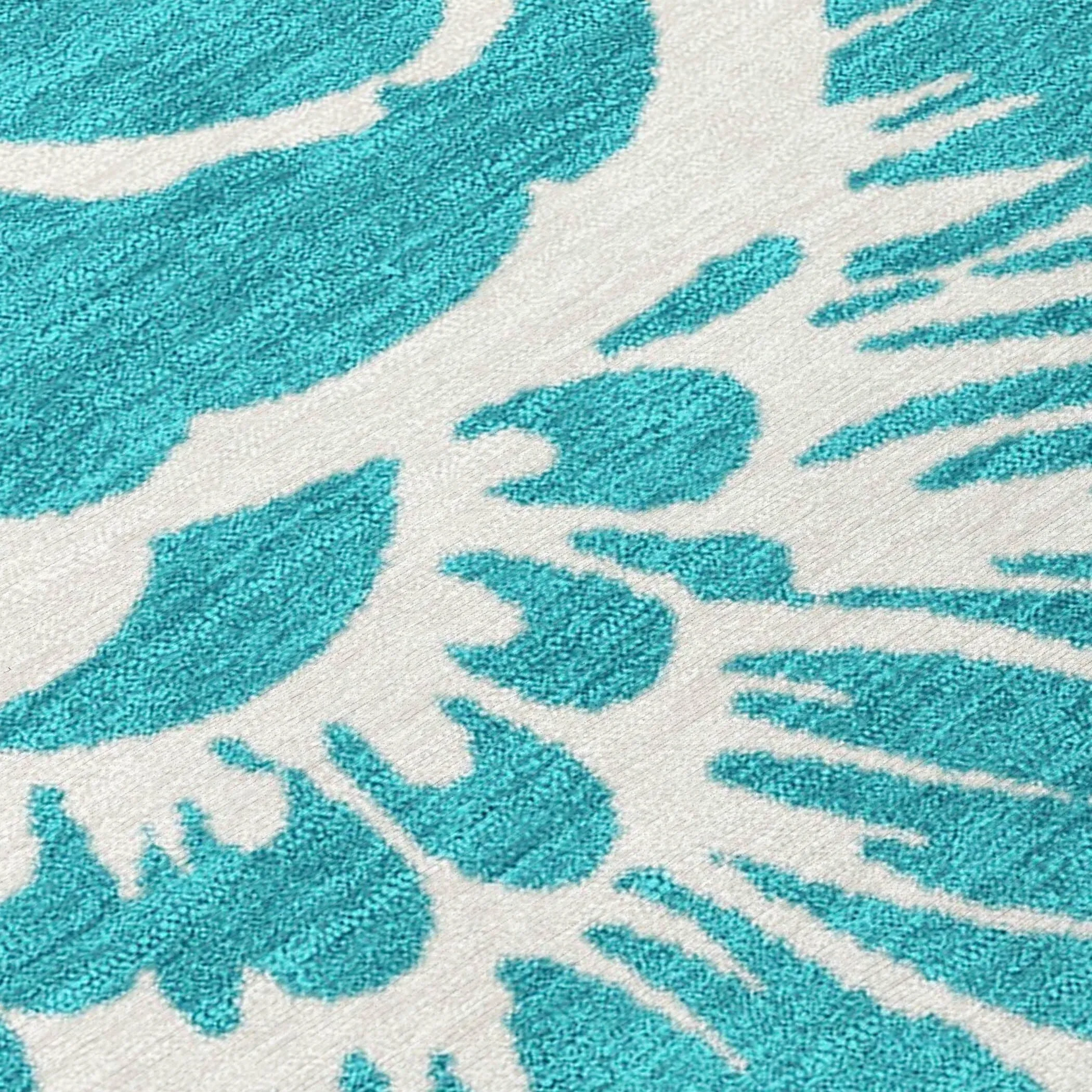 Machine Washable Indoor/ Outdoor Whimsy Floral Chantille Rug