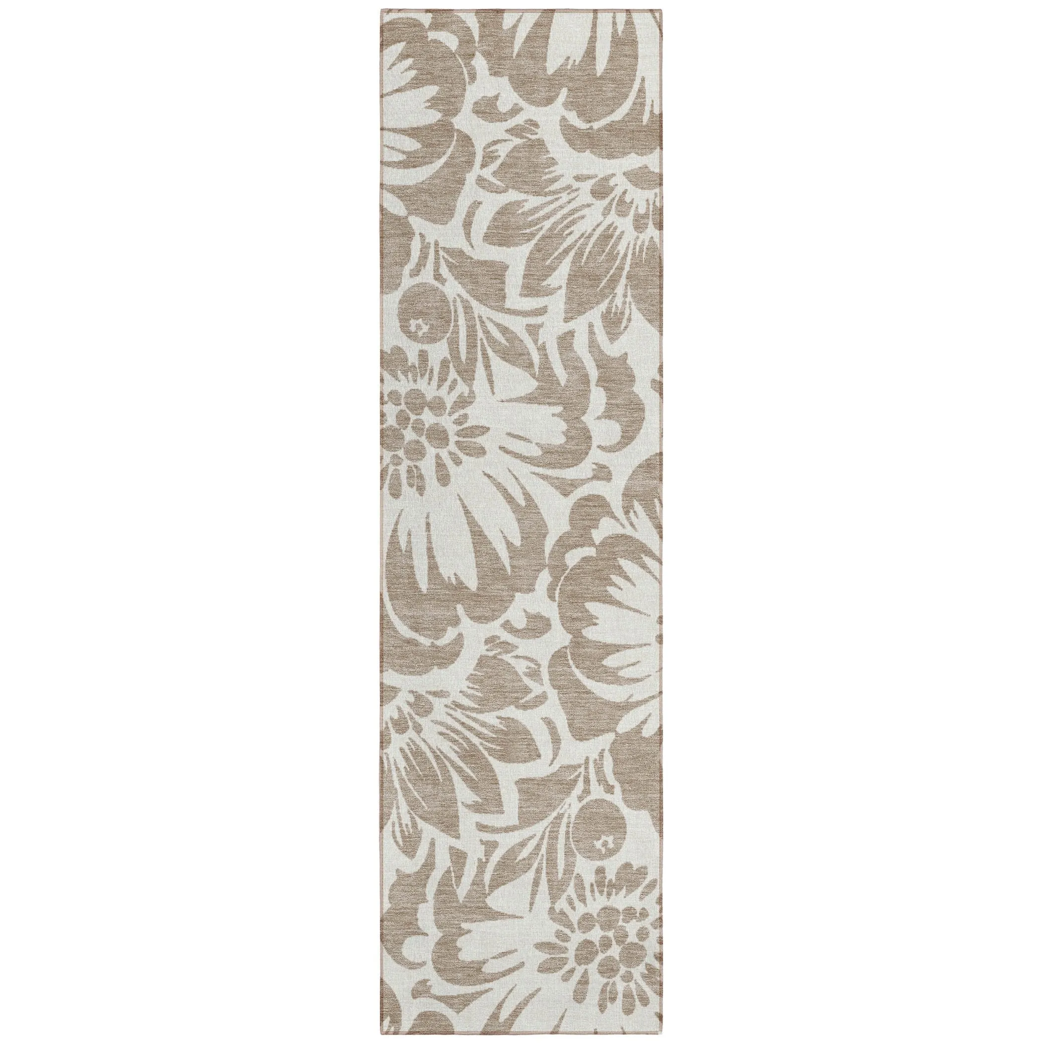 Machine Washable Indoor/ Outdoor Whimsy Floral Chantille Rug