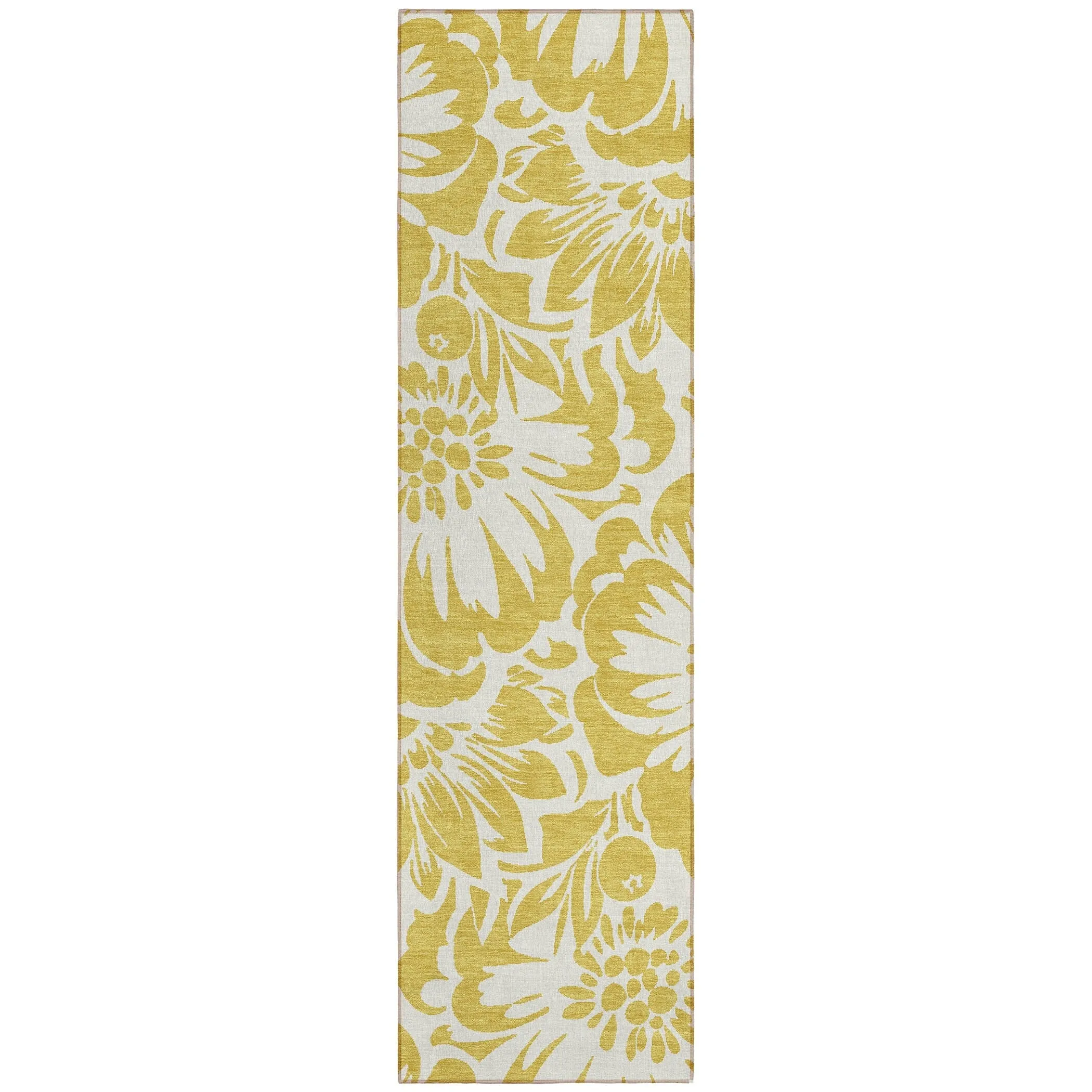 Machine Washable Indoor/ Outdoor Whimsy Floral Chantille Rug