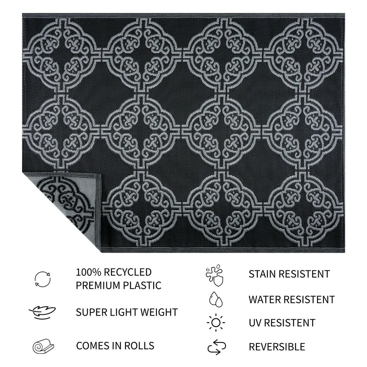 Marrakech Design 100% Eco-friendly Lightweight Plastic Outdoor Mat/Rug