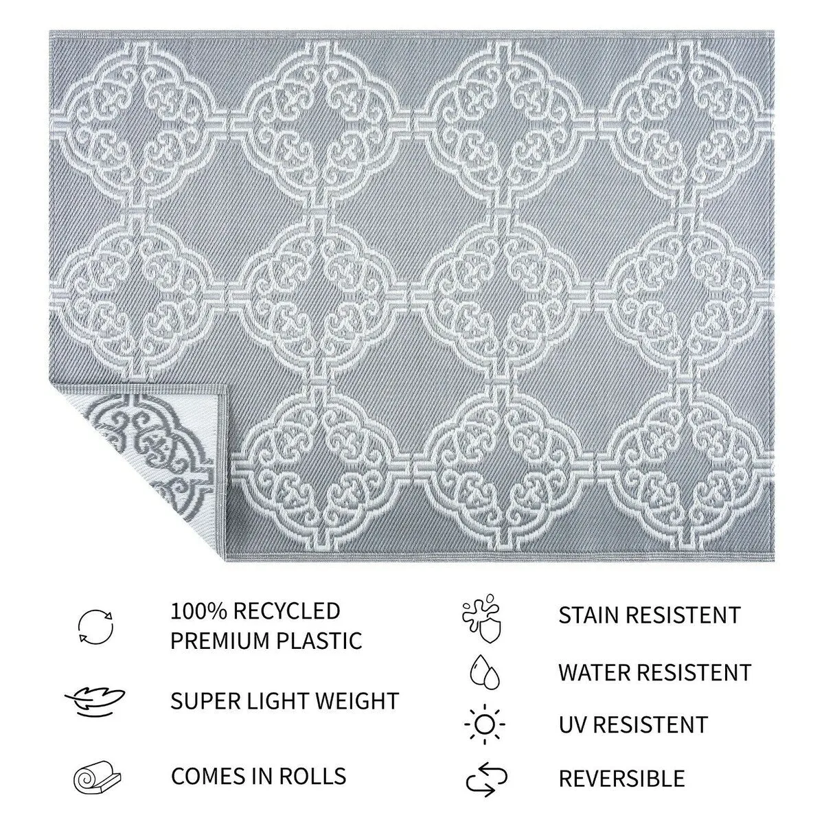 Marrakech Design 100% Eco-friendly Lightweight Plastic Outdoor Mat/Rug