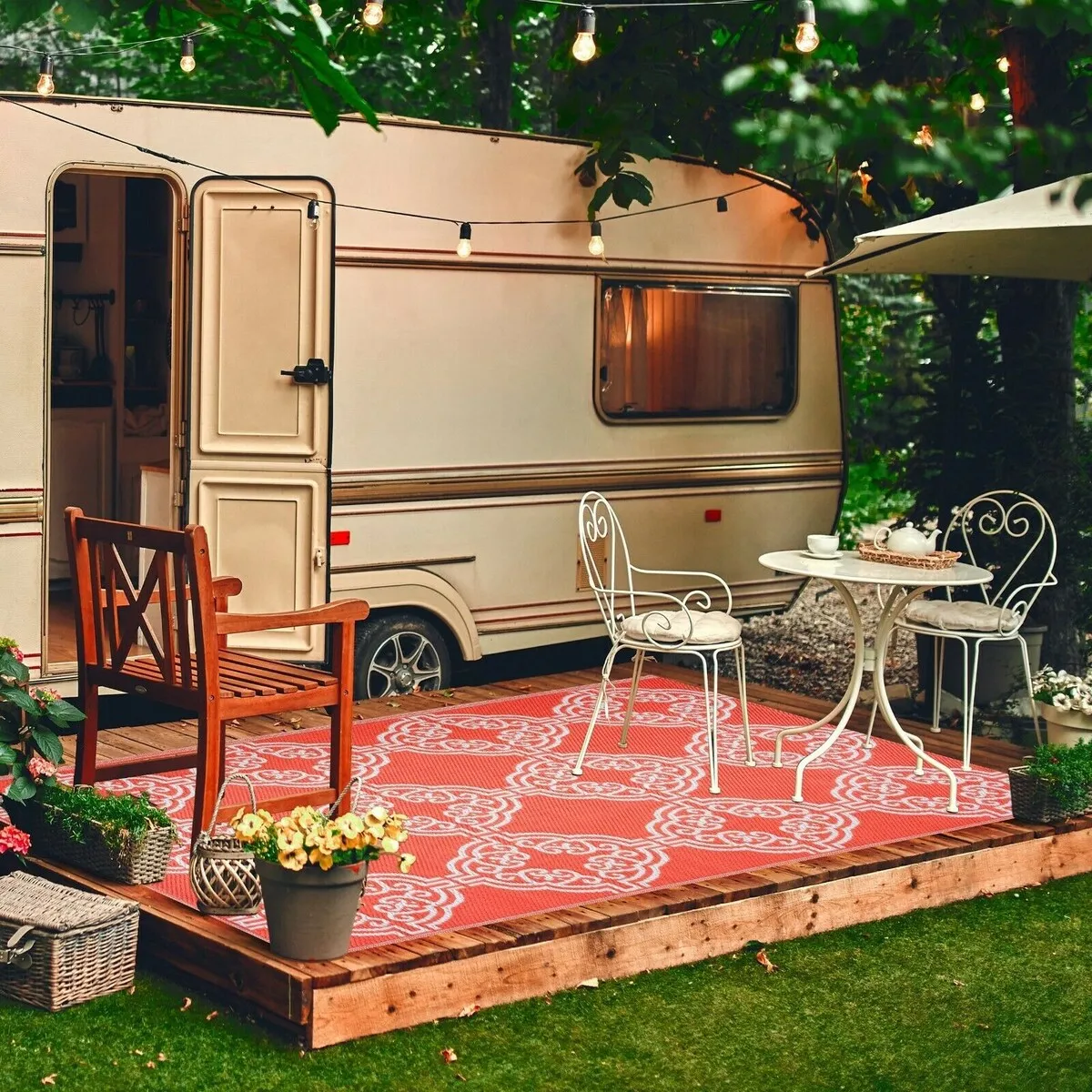Marrakech Design 100% Eco-friendly Lightweight Plastic Outdoor Mat/Rug