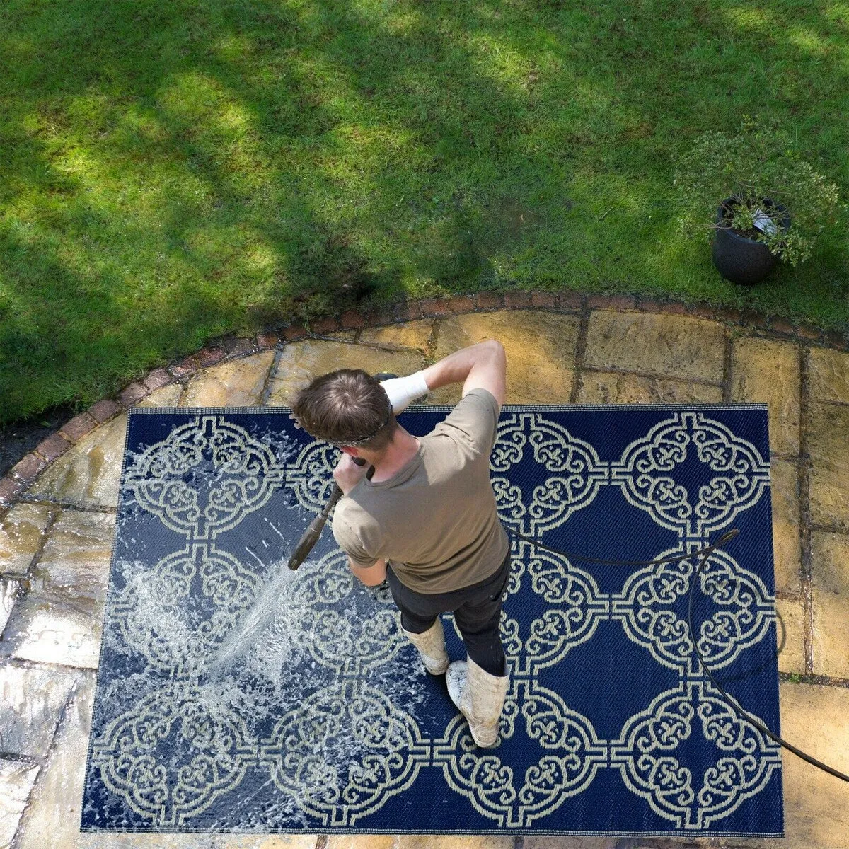 Marrakech Design 100% Eco-friendly Lightweight Plastic Outdoor Mat/Rug