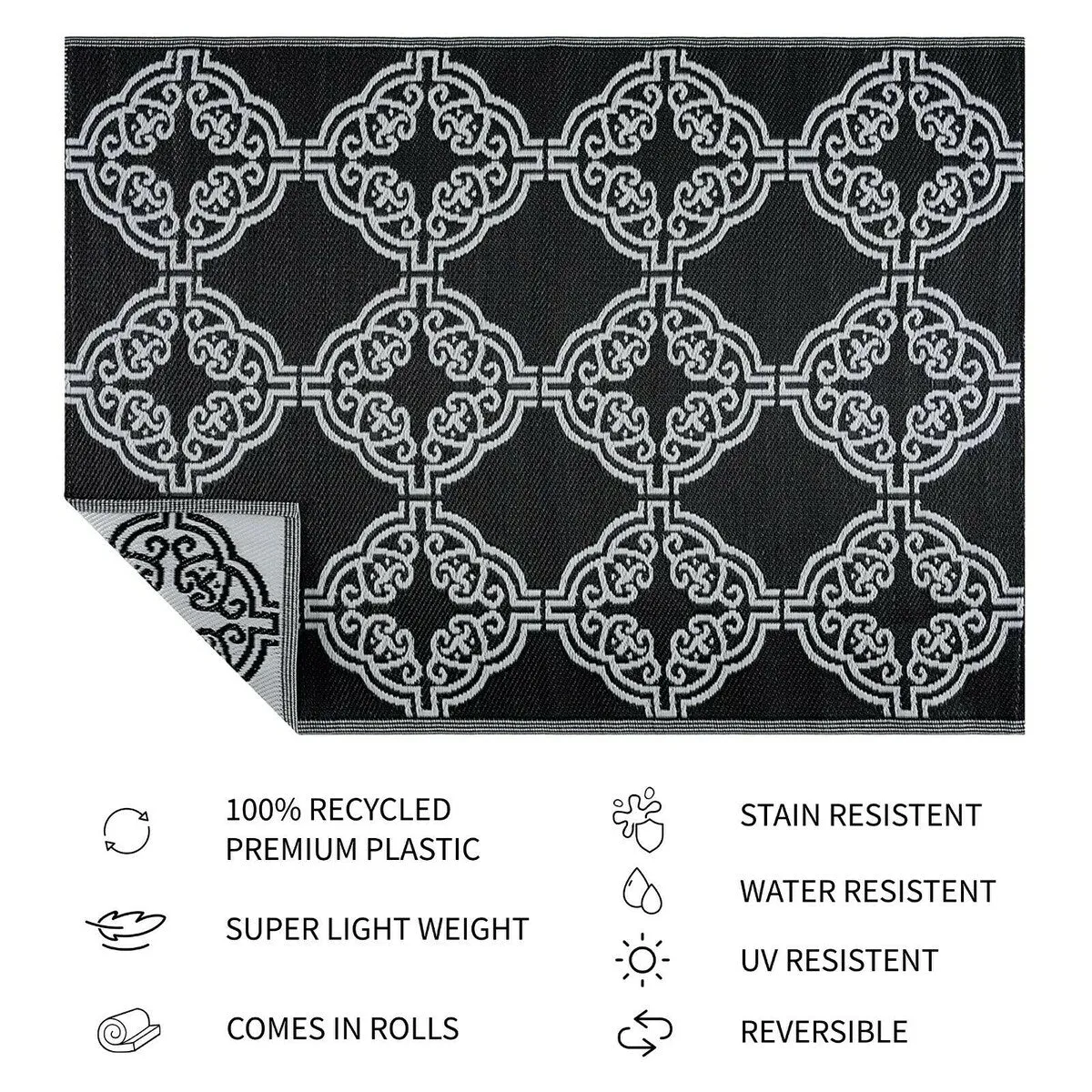 Marrakech Design 100% Eco-friendly Lightweight Plastic Outdoor Mat/Rug