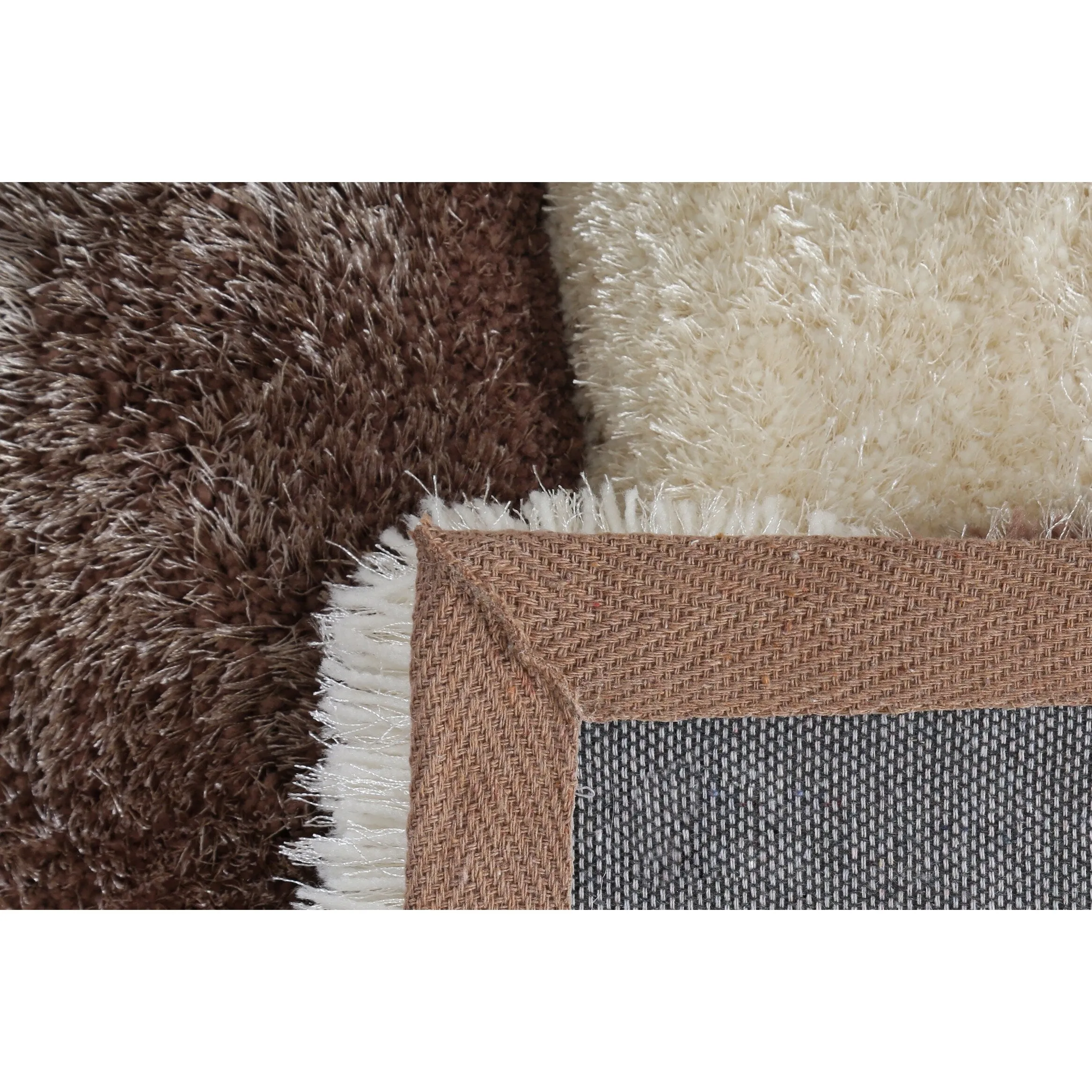 Mateos Shag Contemporary Stripe Designed Area Rug - 5' X 7'