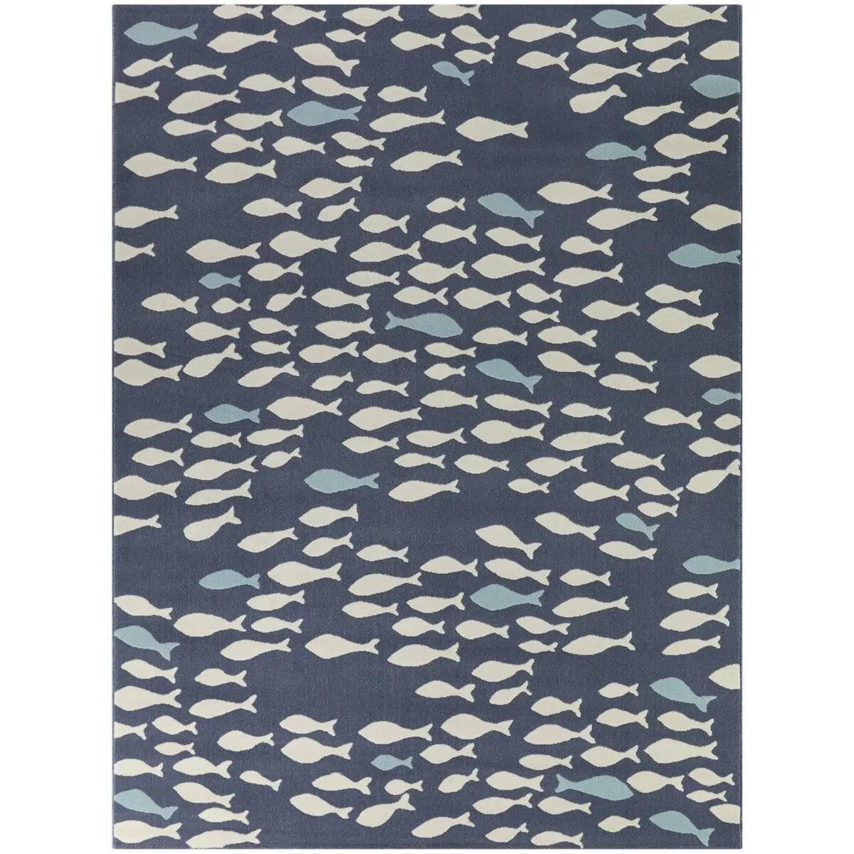 Mod-Tod School of Fish Coastal Area Rug