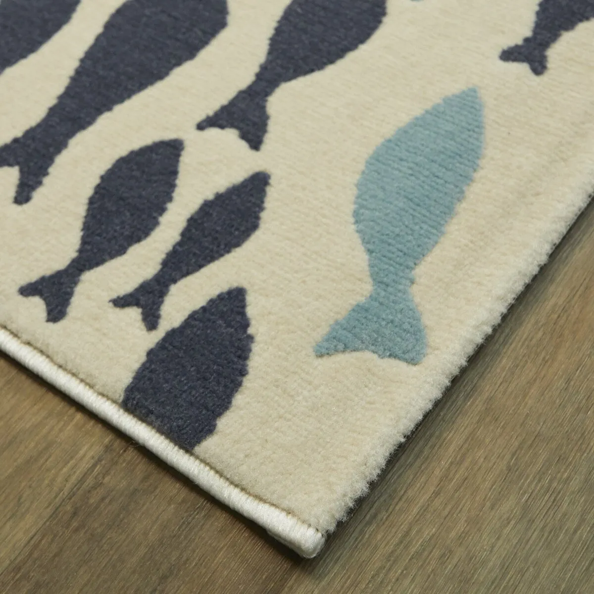Mod-Tod School of Fish Coastal Area Rug