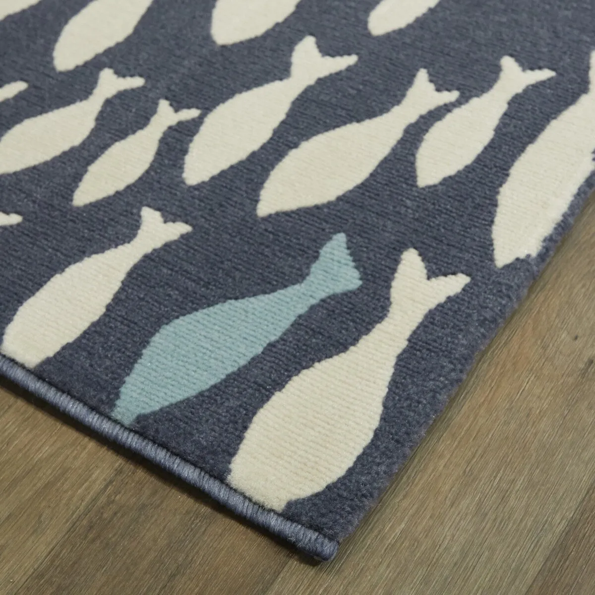 Mod-Tod School of Fish Coastal Area Rug